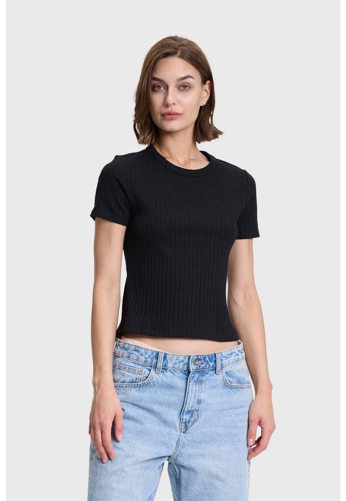 Polera Mujer Rip Crop Negro-0