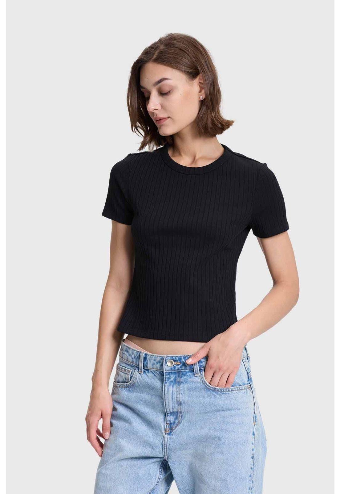 Polera Mujer Rip Crop Negro-1