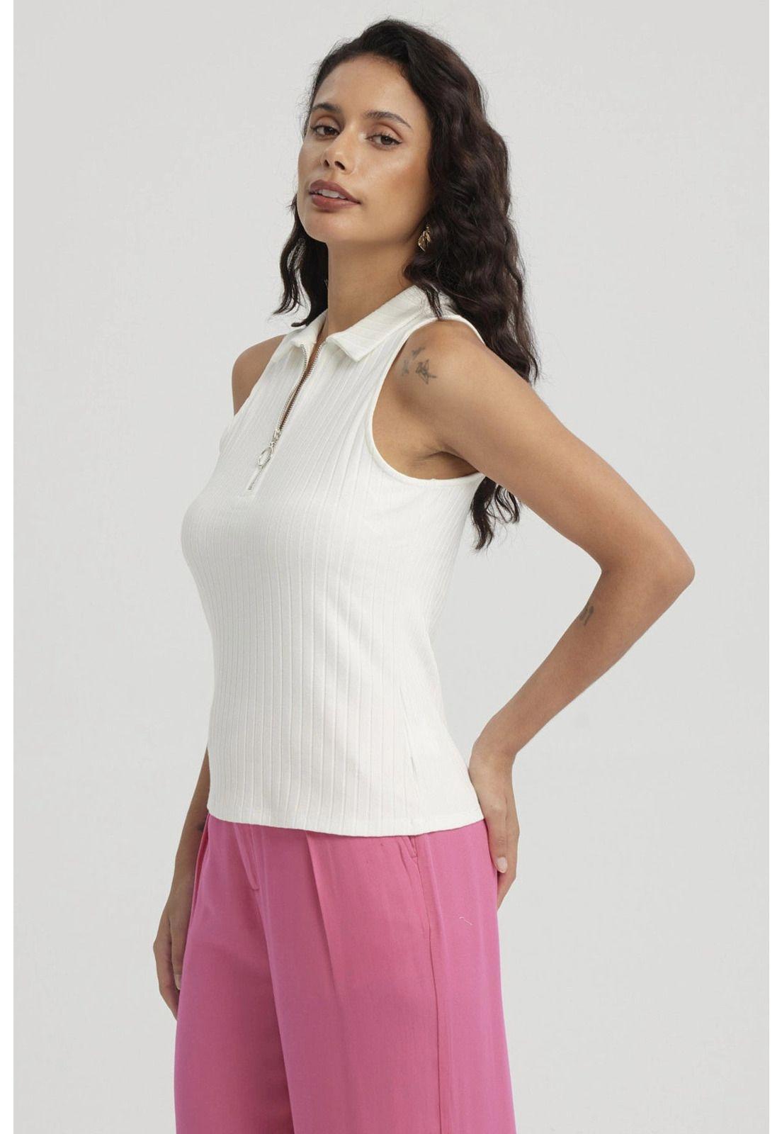 Polera Mujer Rib Medio Cierre Crudo-3