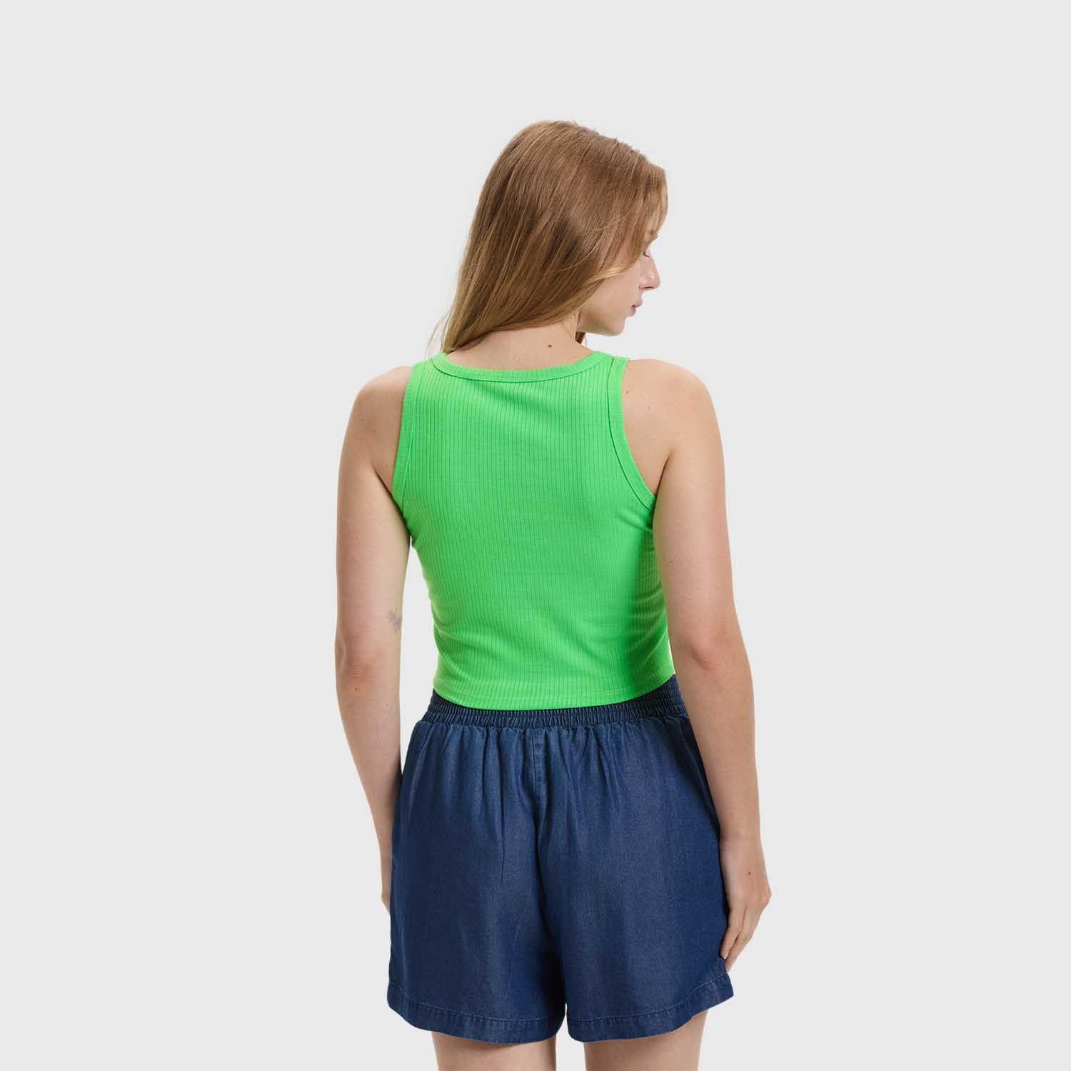 Polera Mujer Sudadera Verde Fluor Fashion's Park-2