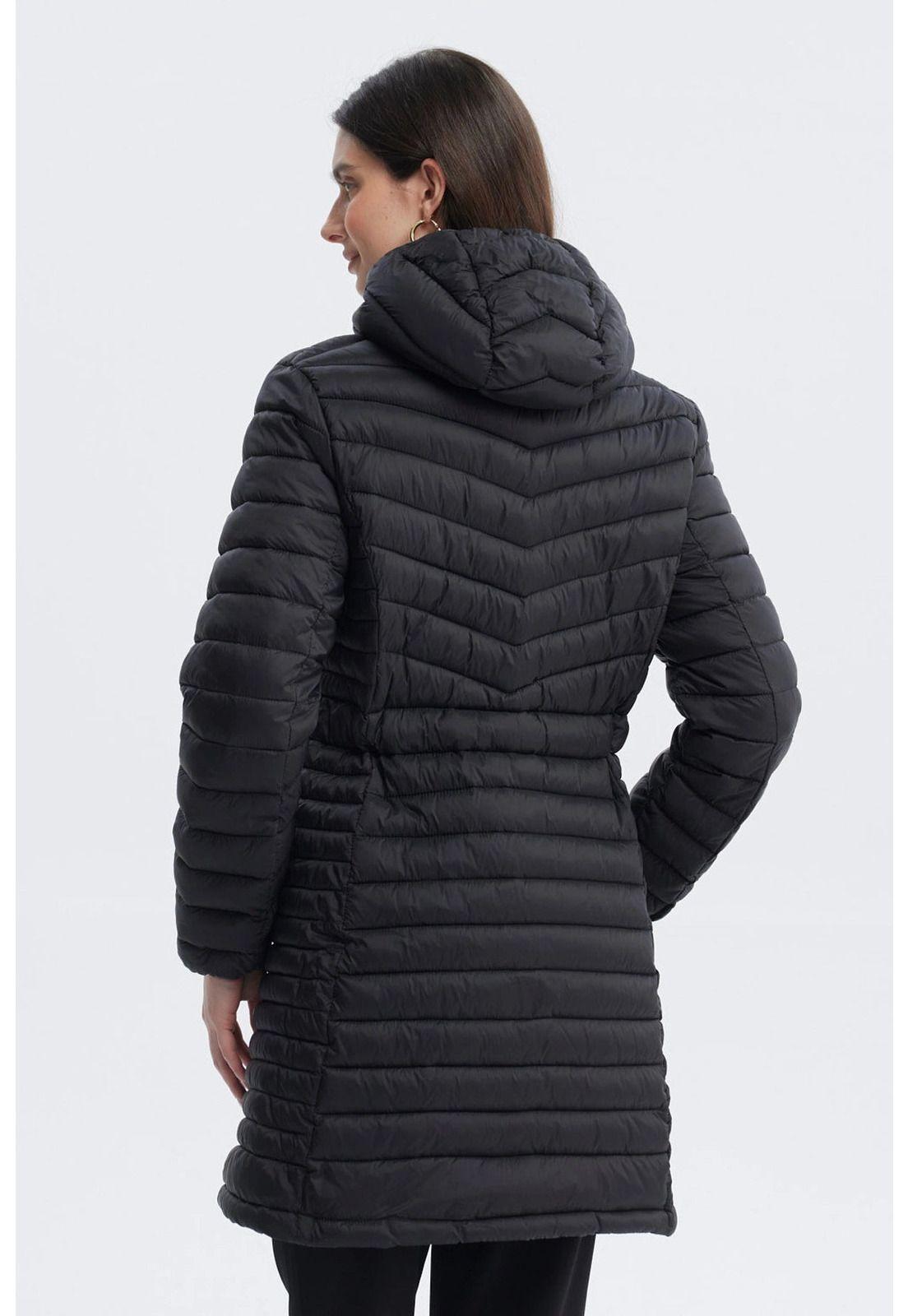 Parka Mujer Larga Básica Negro - ll-2