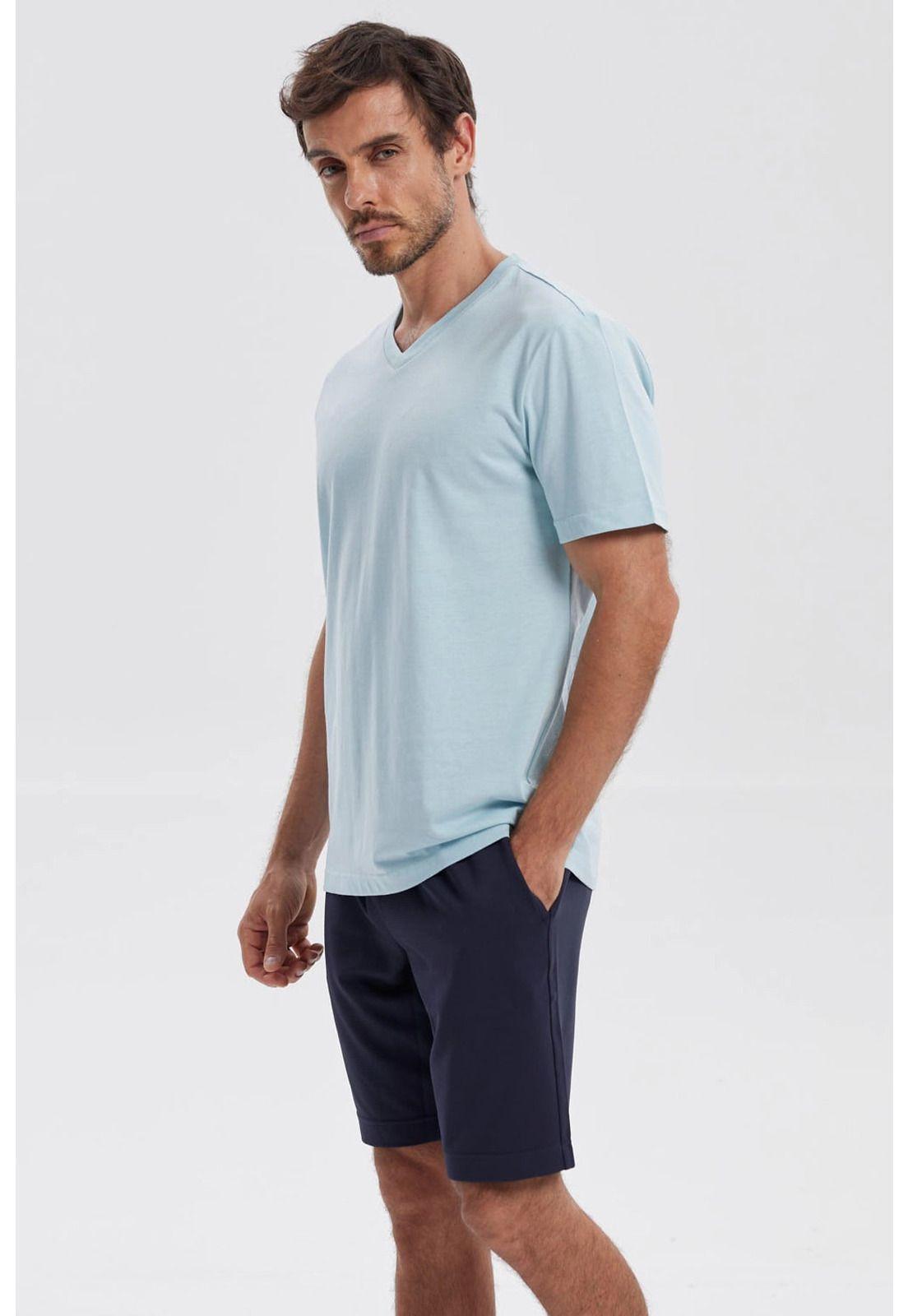 Polera Hombre Básica Celeste-1