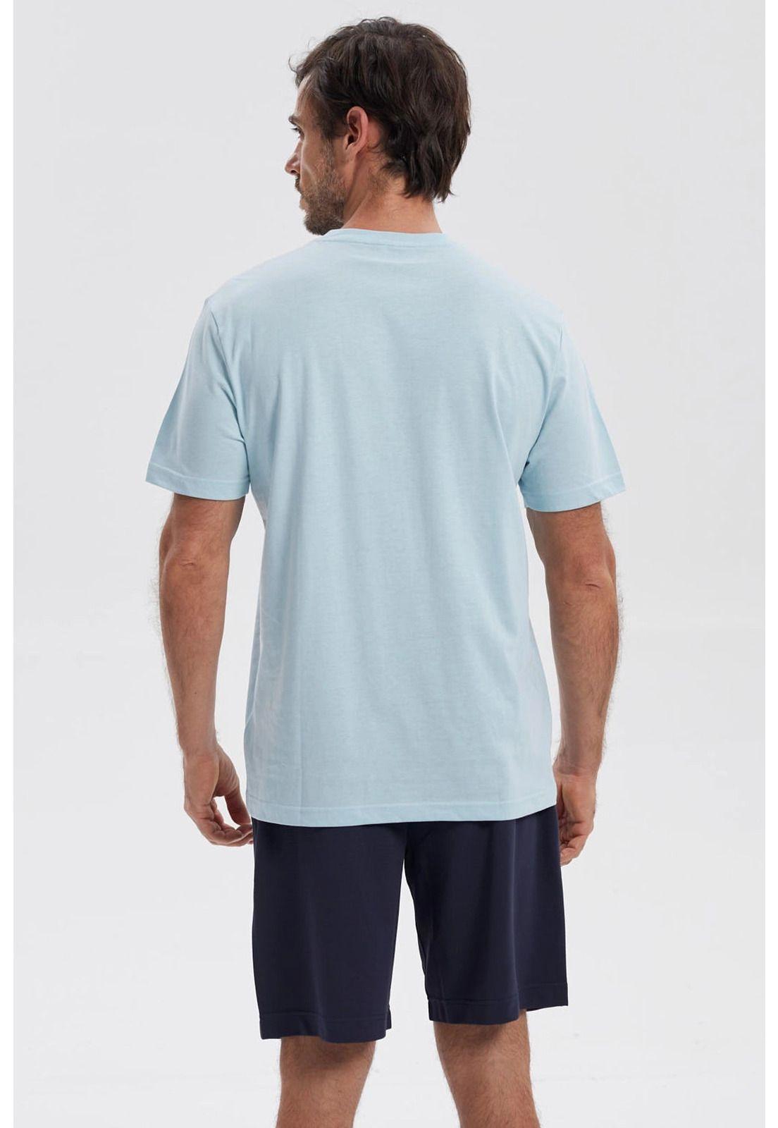 Polera Hombre Básica Celeste-2