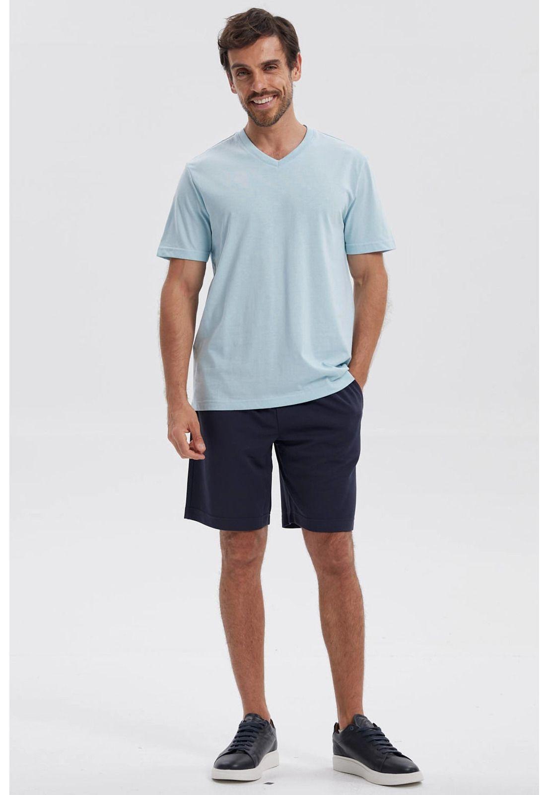 Polera Hombre Básica Celeste-3