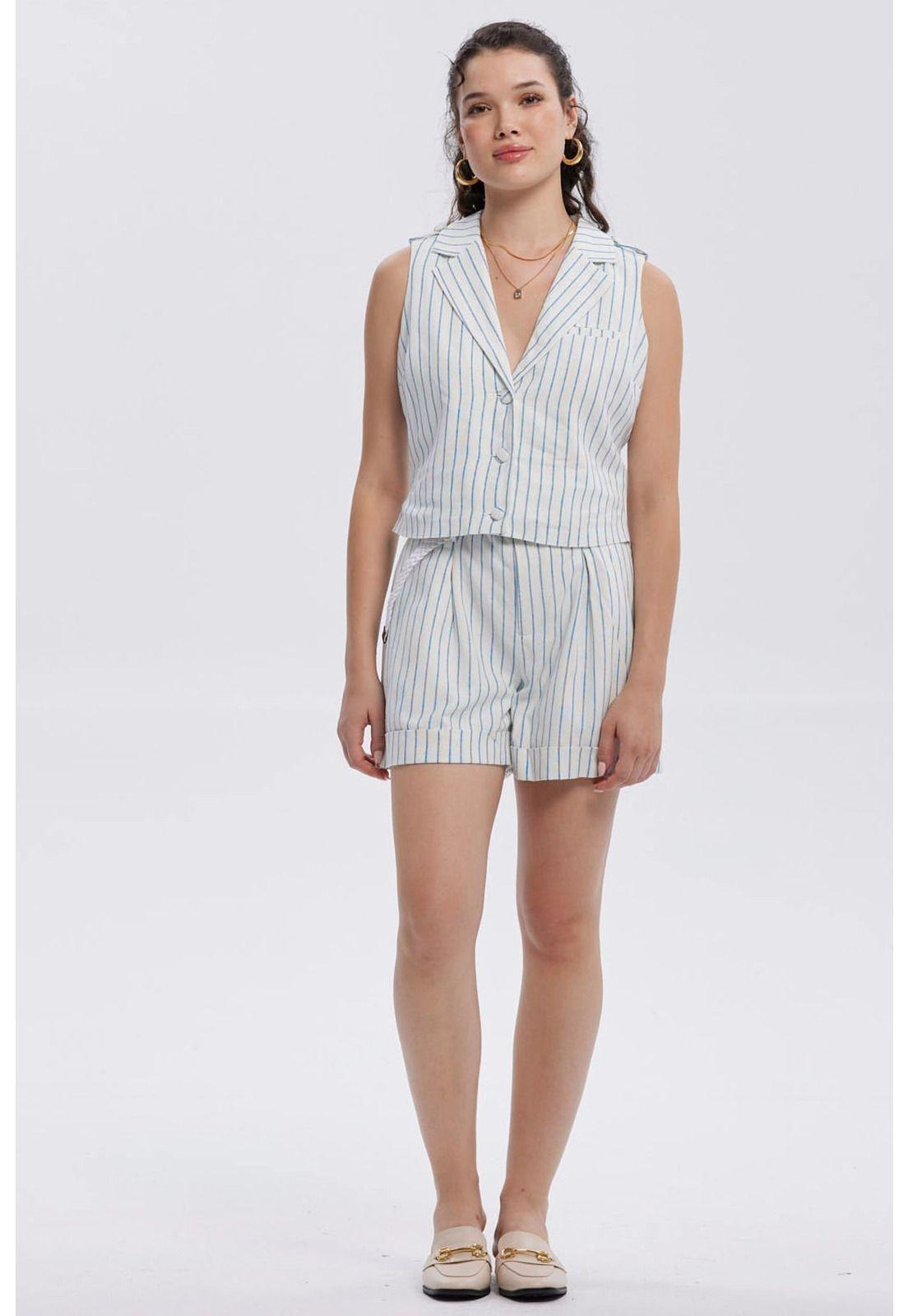 Short Mujer Con Cinturón Crudo-3