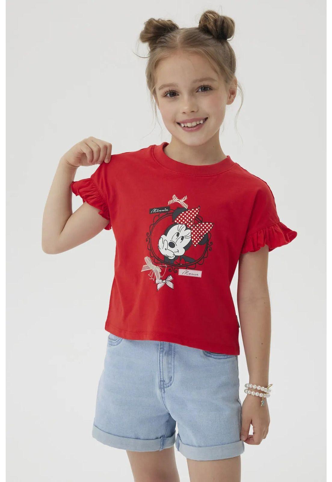 Polera Niña Minnie Rojo-4