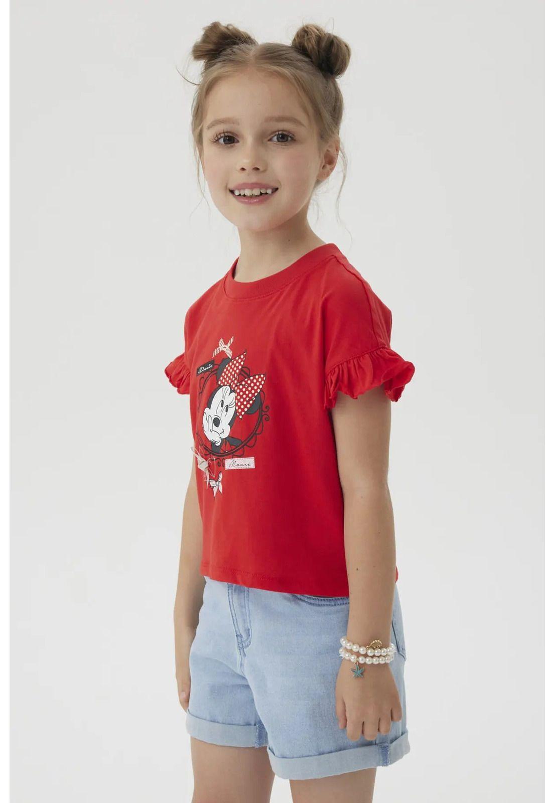 Polera Niña Minnie Rojo-5
