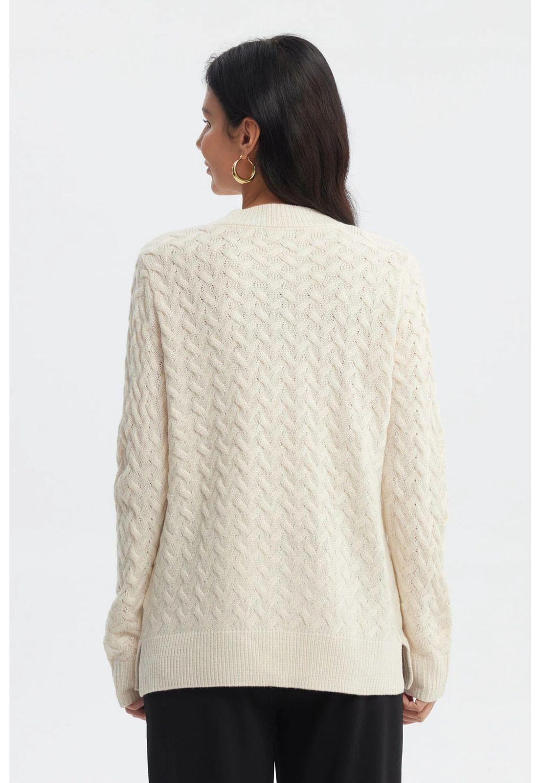 Sweater Mujer Calado Crudo - ll-2