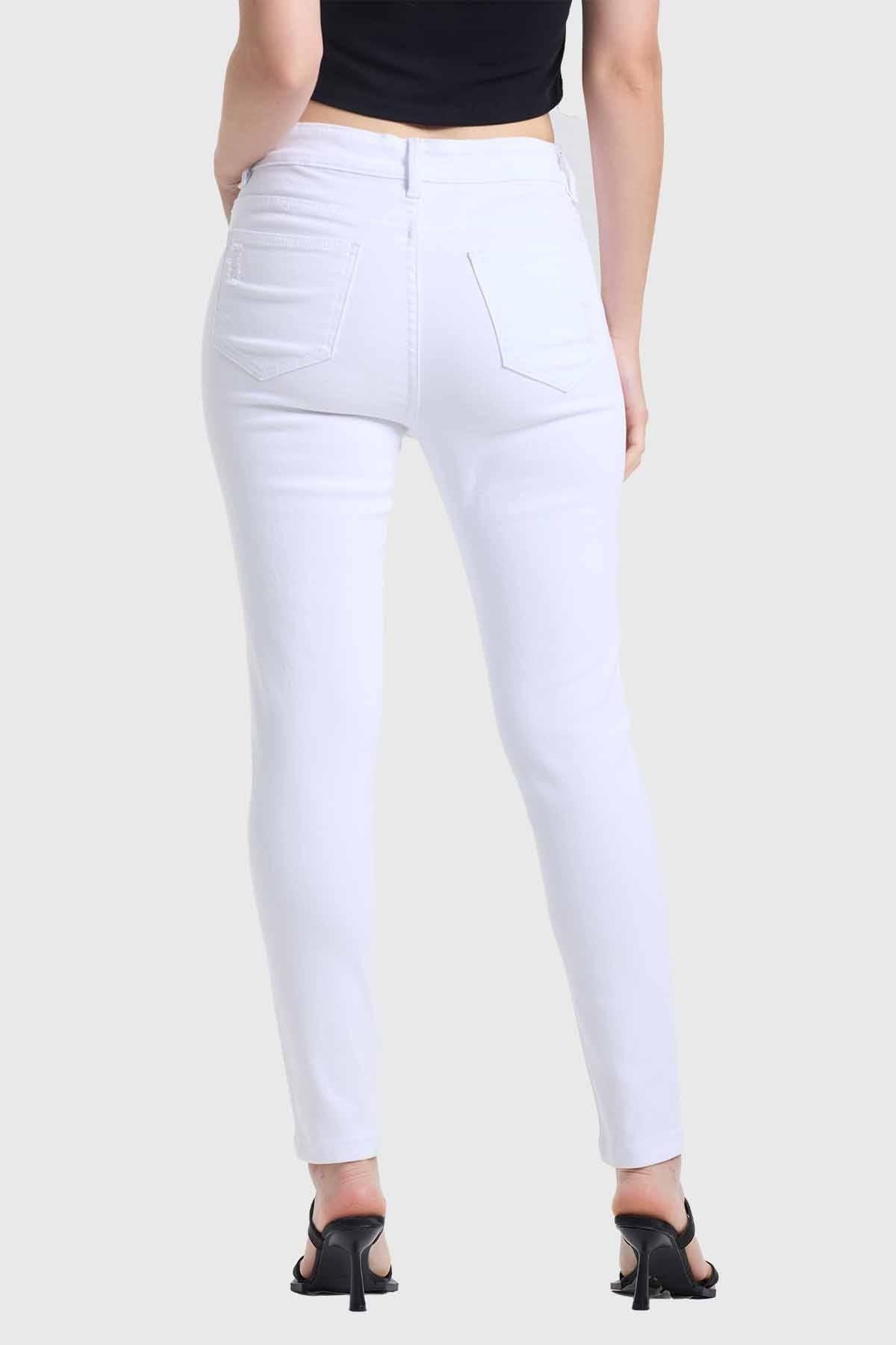 Jeans Mujer Skinny Lia Lavado Blanco-2