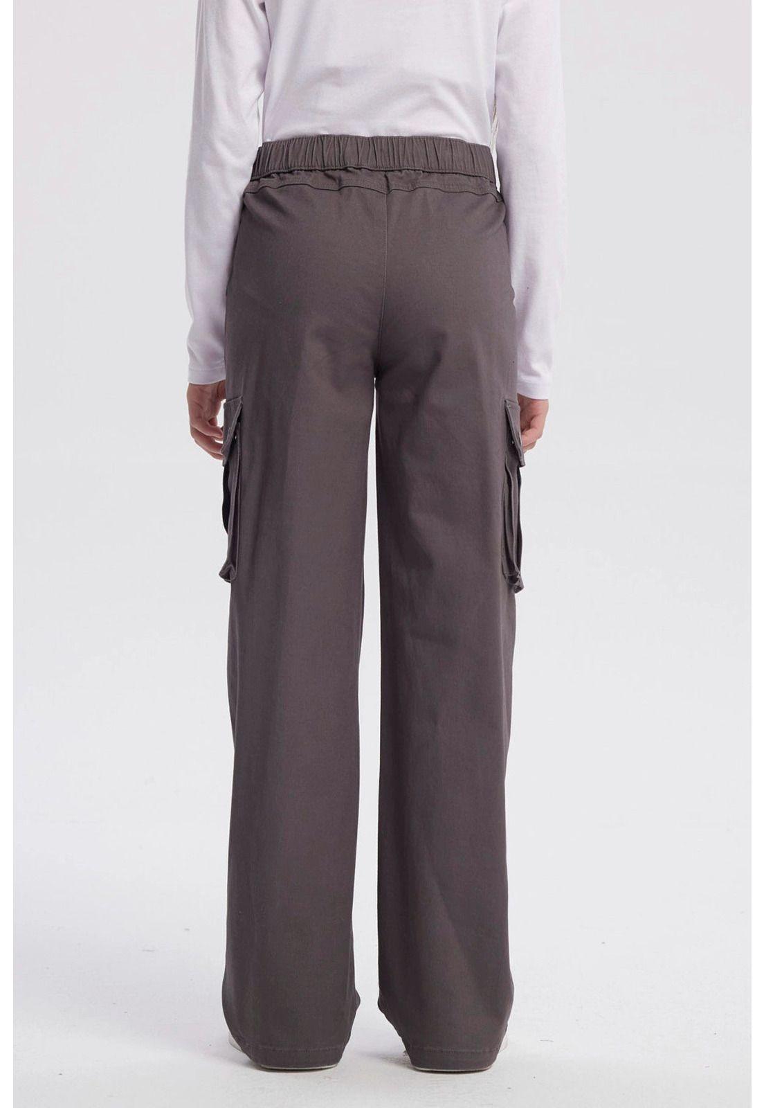 Pantalón Niña Cargo Cordón Marengo-2