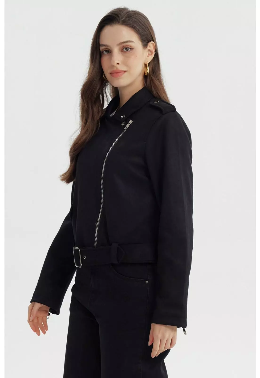 Chaqueta Mujer Regular Negro - lV-1