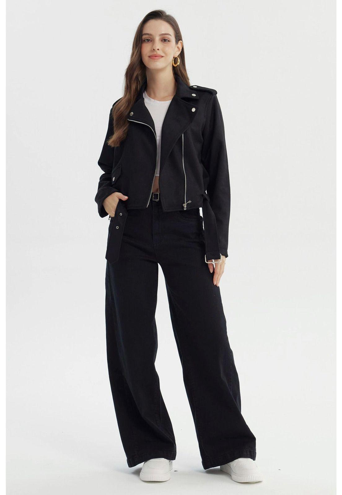 Chaqueta Mujer Regular Negro - lV-3