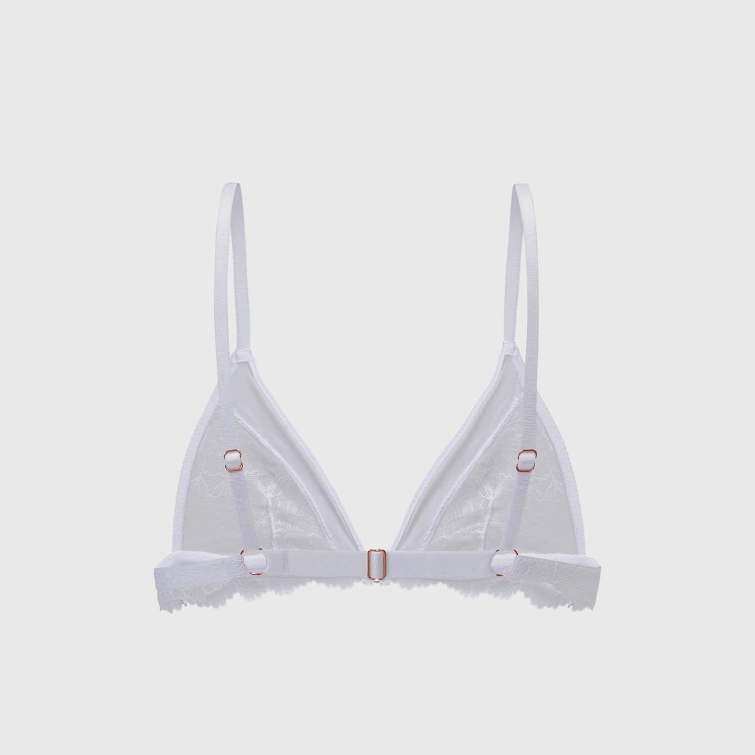 Sostén Mujer Sin Arco Encaje Blanco Fashion's Park-1