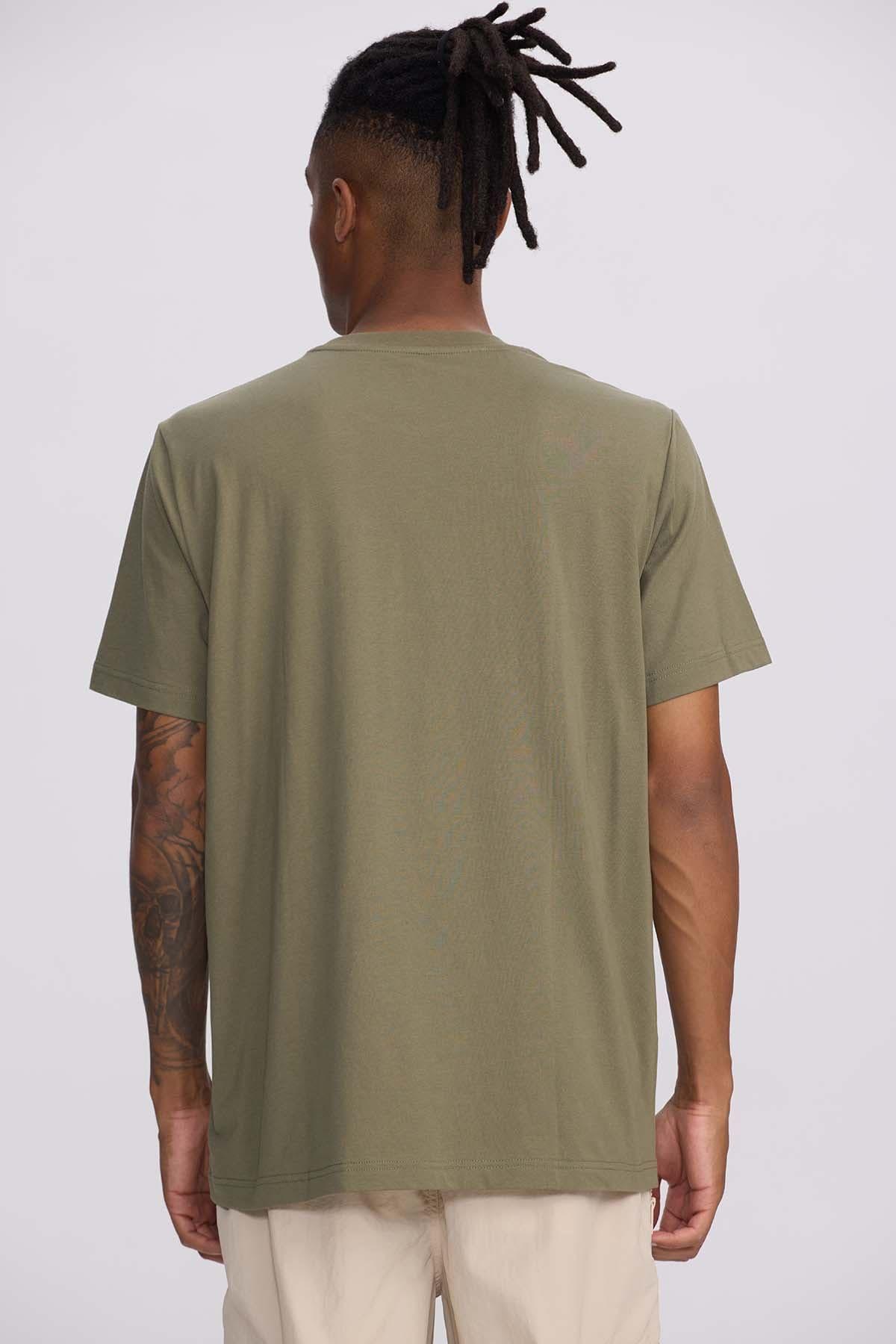 Polera Hombre Con Bolsillo Contraste Verde Militar-2