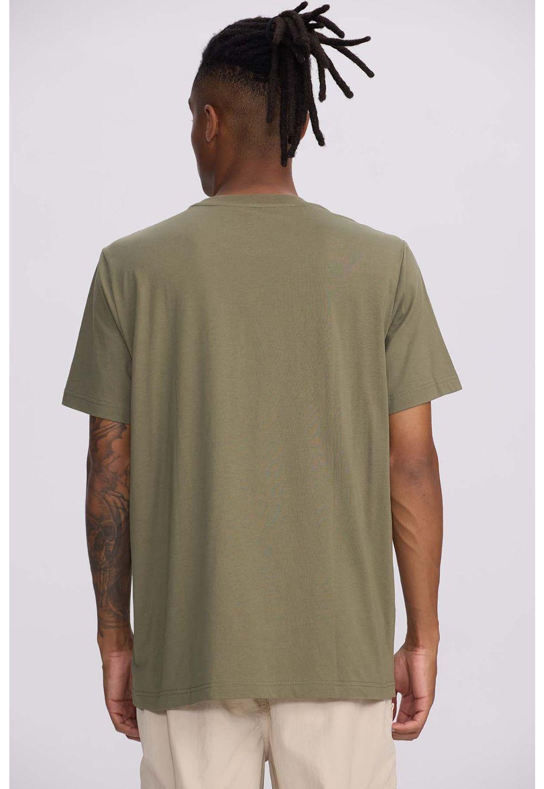 Polera Hombre Con Bolsillo Contraste Verde Militar-2