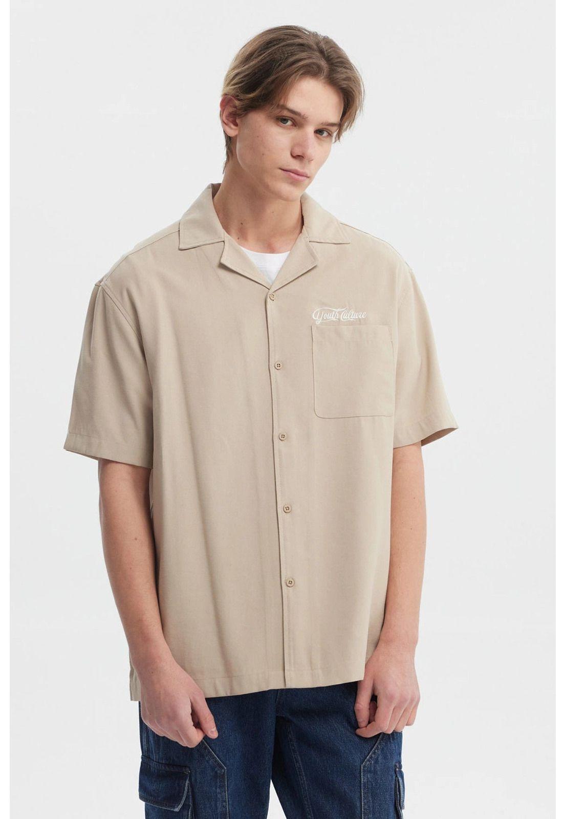 Camisa Hombre Oversize Kaki-0