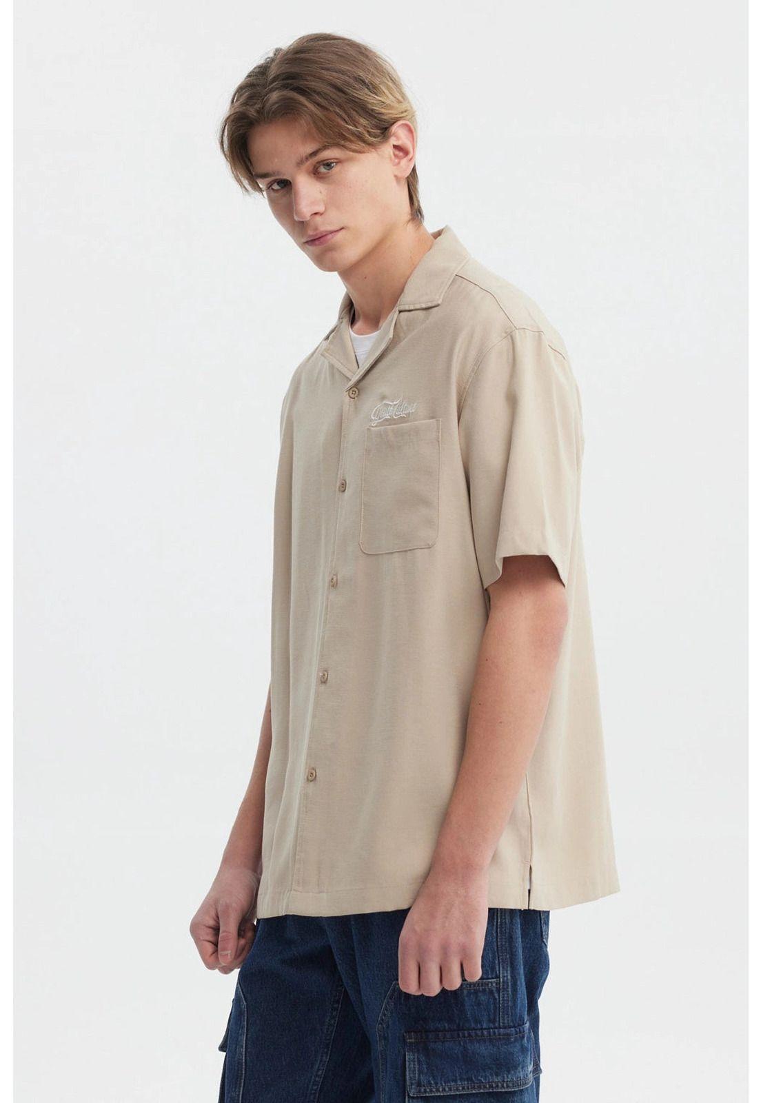 Camisa Hombre Oversize Kaki-1