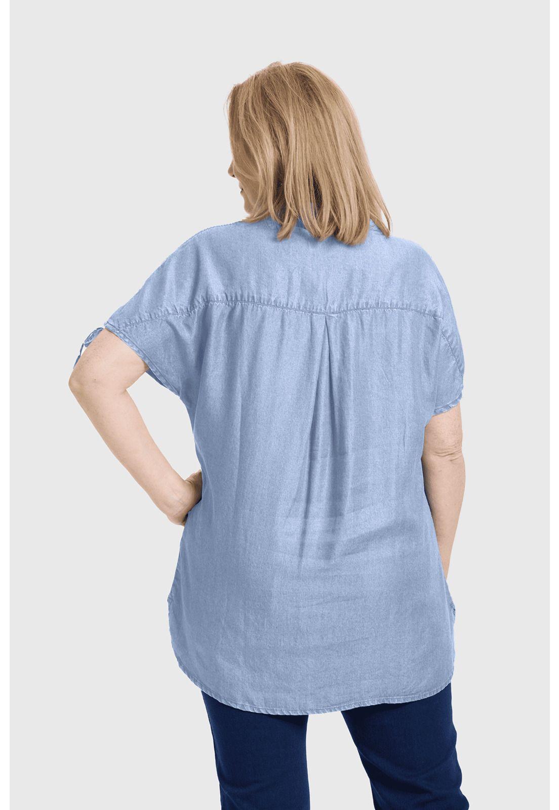 Blusa Mujer Con Ajustador Celeste-2