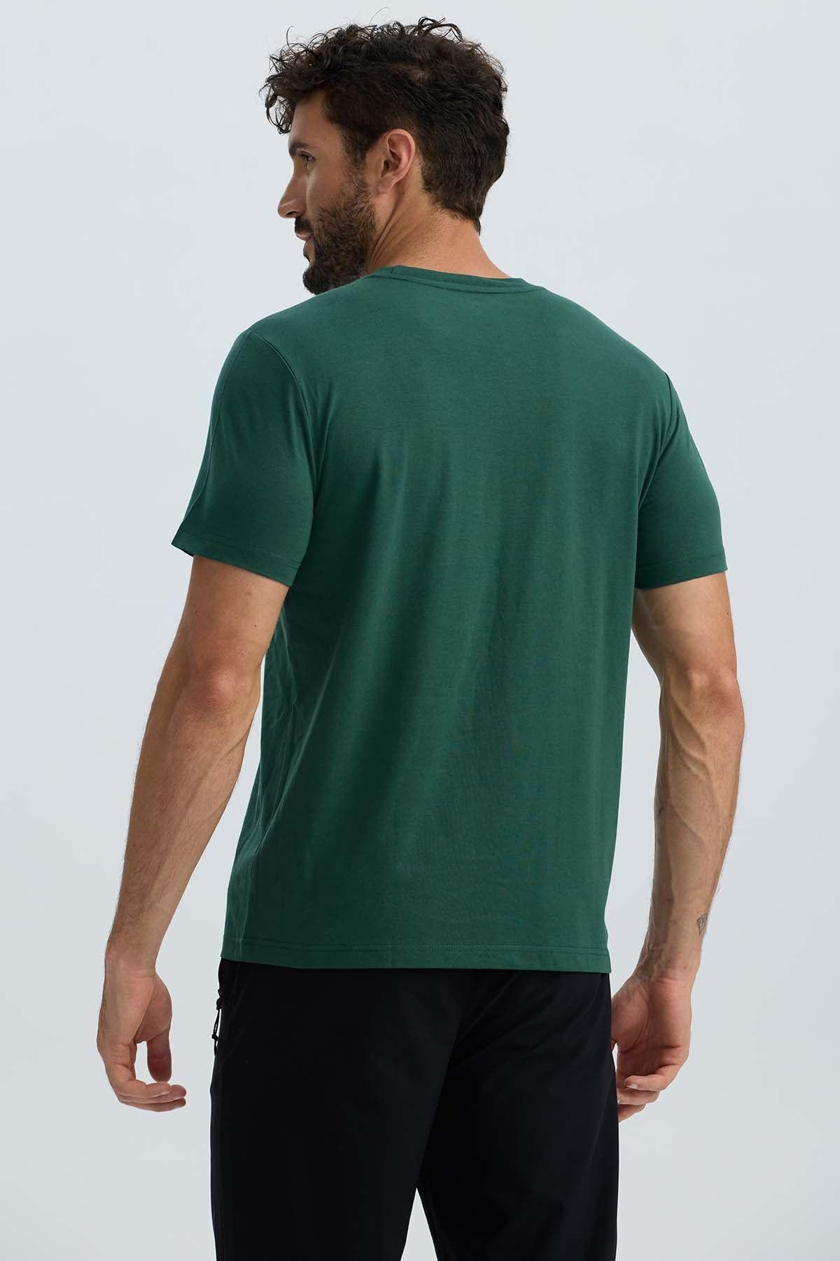 Polera Hombre Básica Con Bolsillo Verde Olivo-3