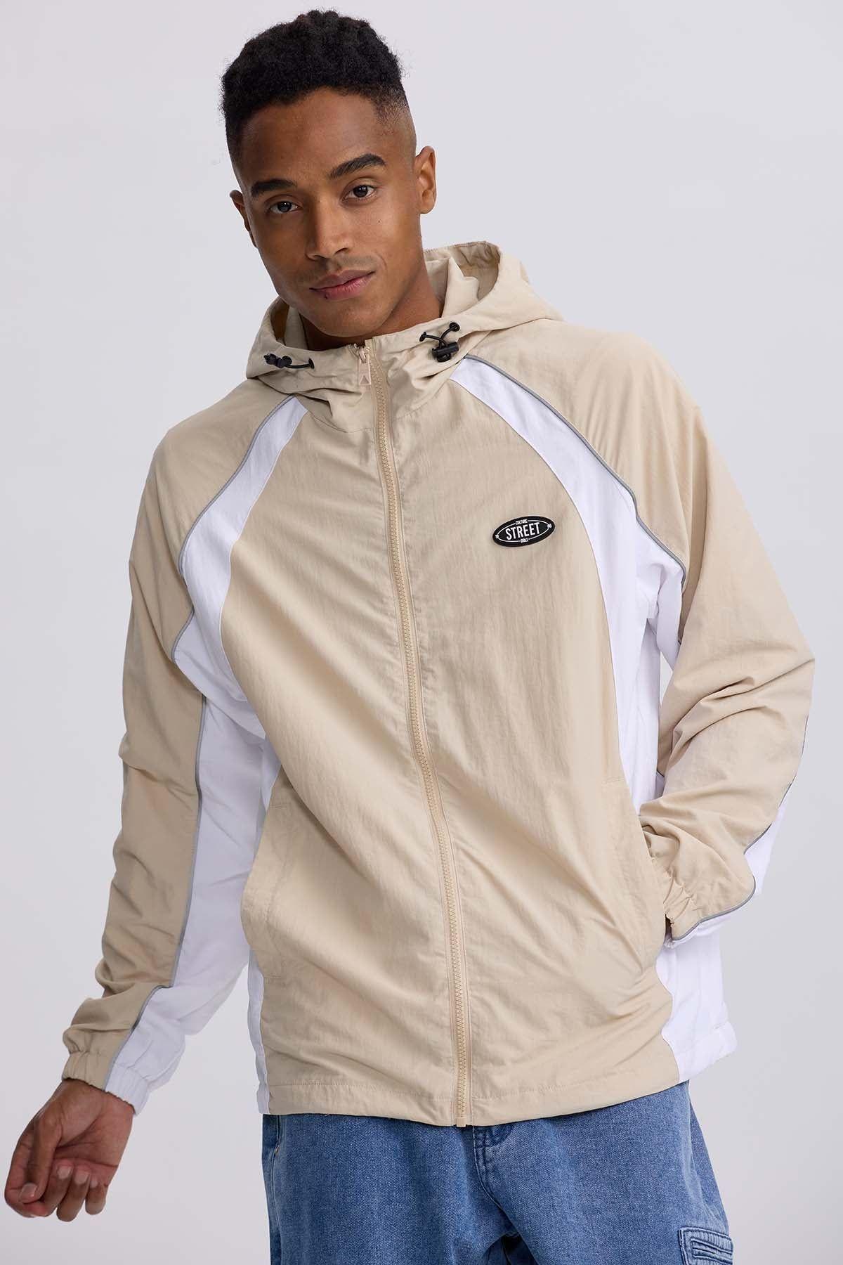 Chaqueta Hombre Cortaviento Beige-0
