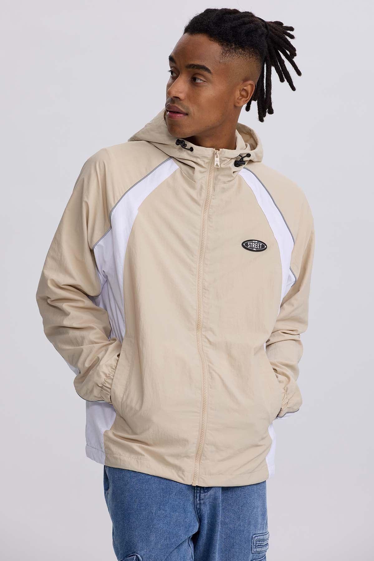 Chaqueta Hombre Cortaviento Beige-1