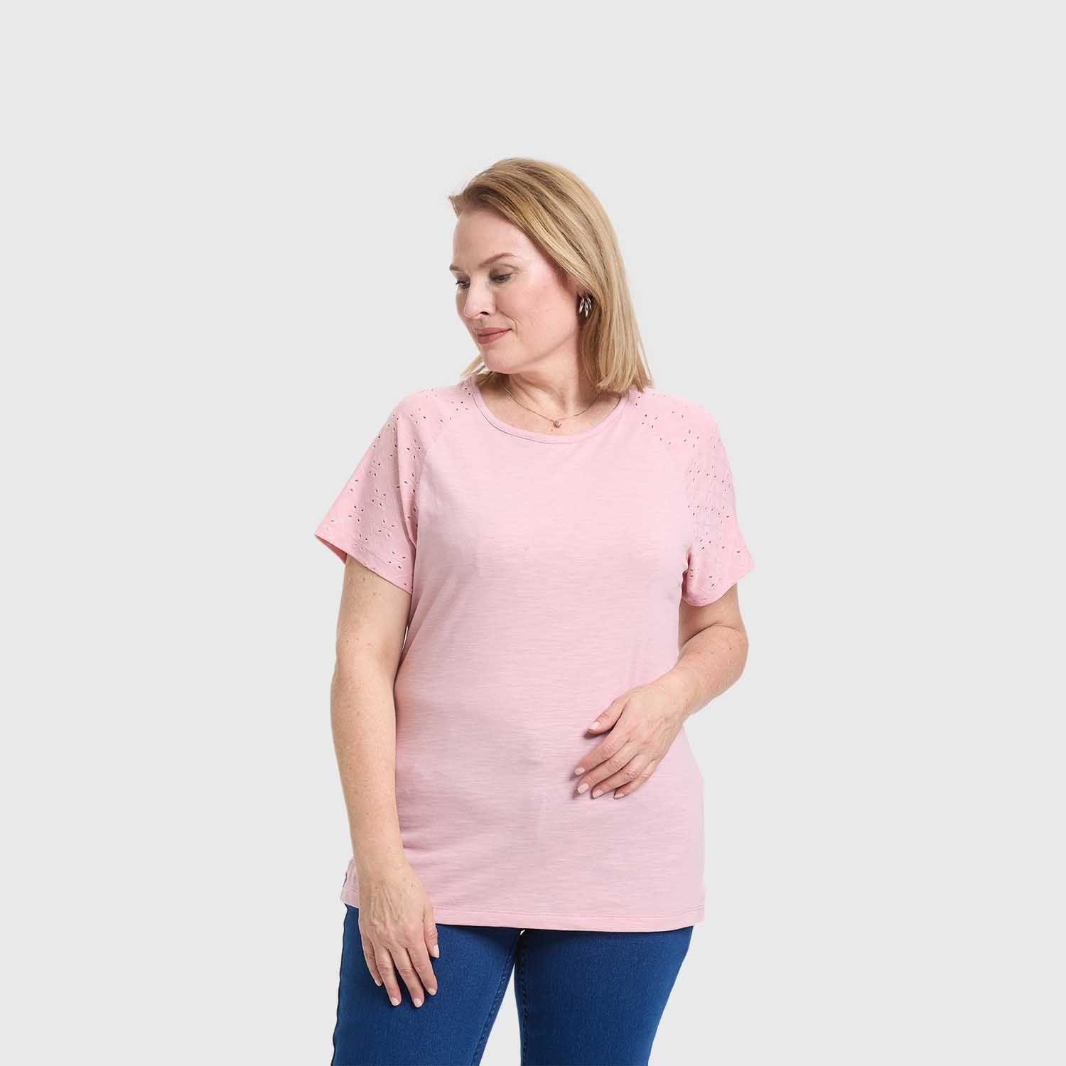 Polera Mujer Calada Palo Rosa Fashion's Park-1