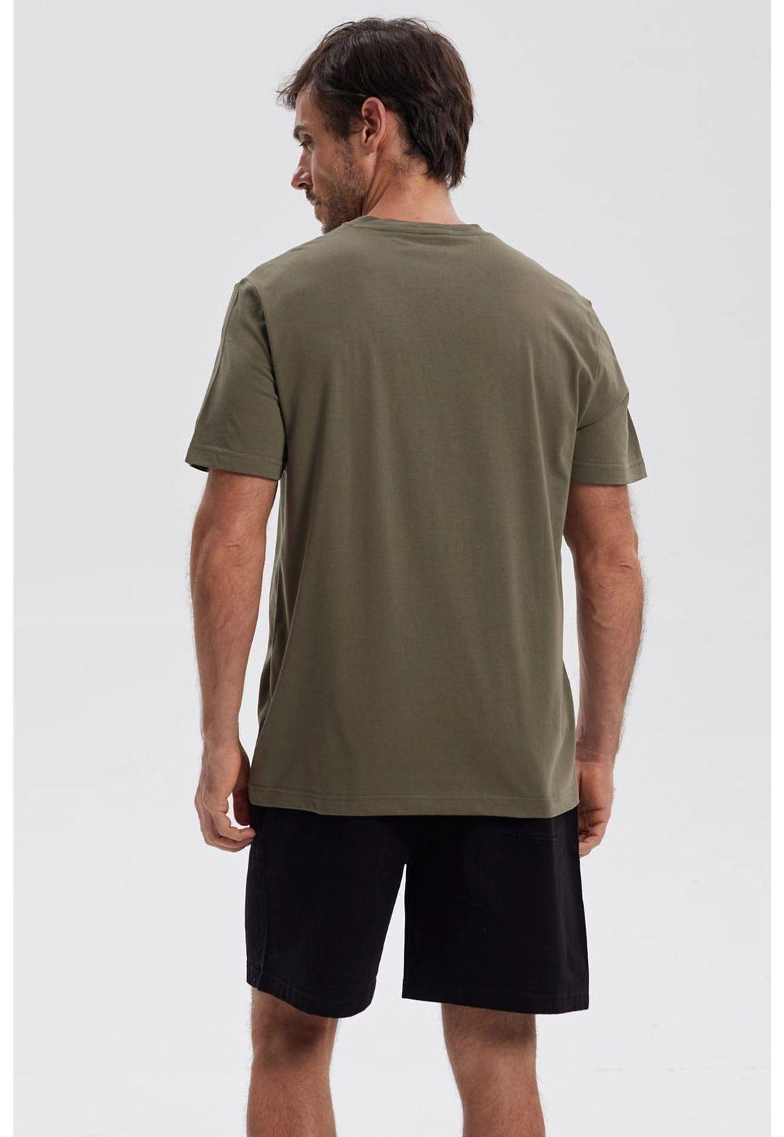 Polera Hombre Básica Verde Militar-2