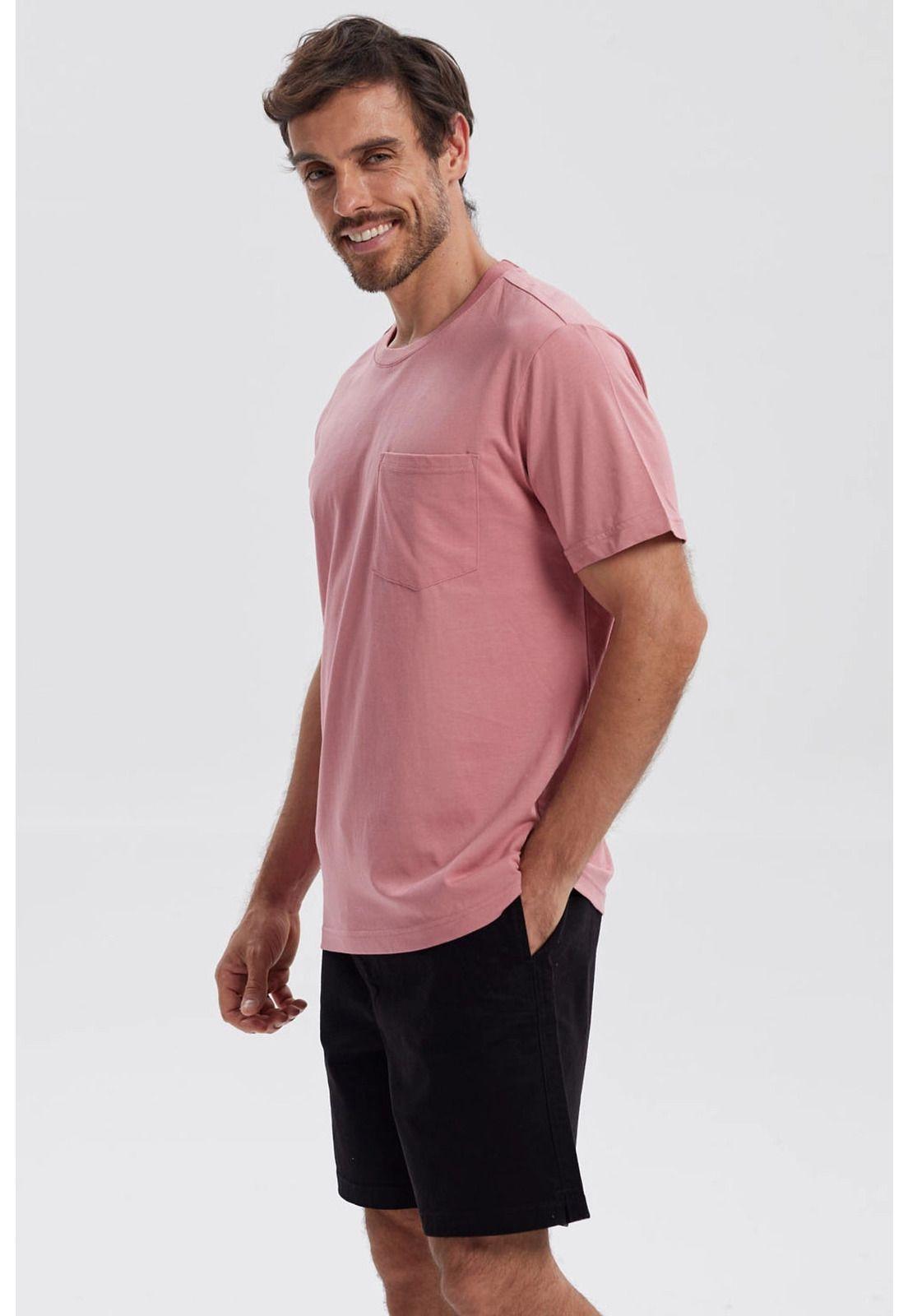 Polera Hombre Básica Con Bolsillo Sandía-1