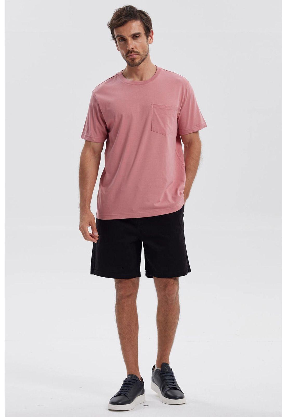 Polera Hombre Básica Con Bolsillo Sandía-3