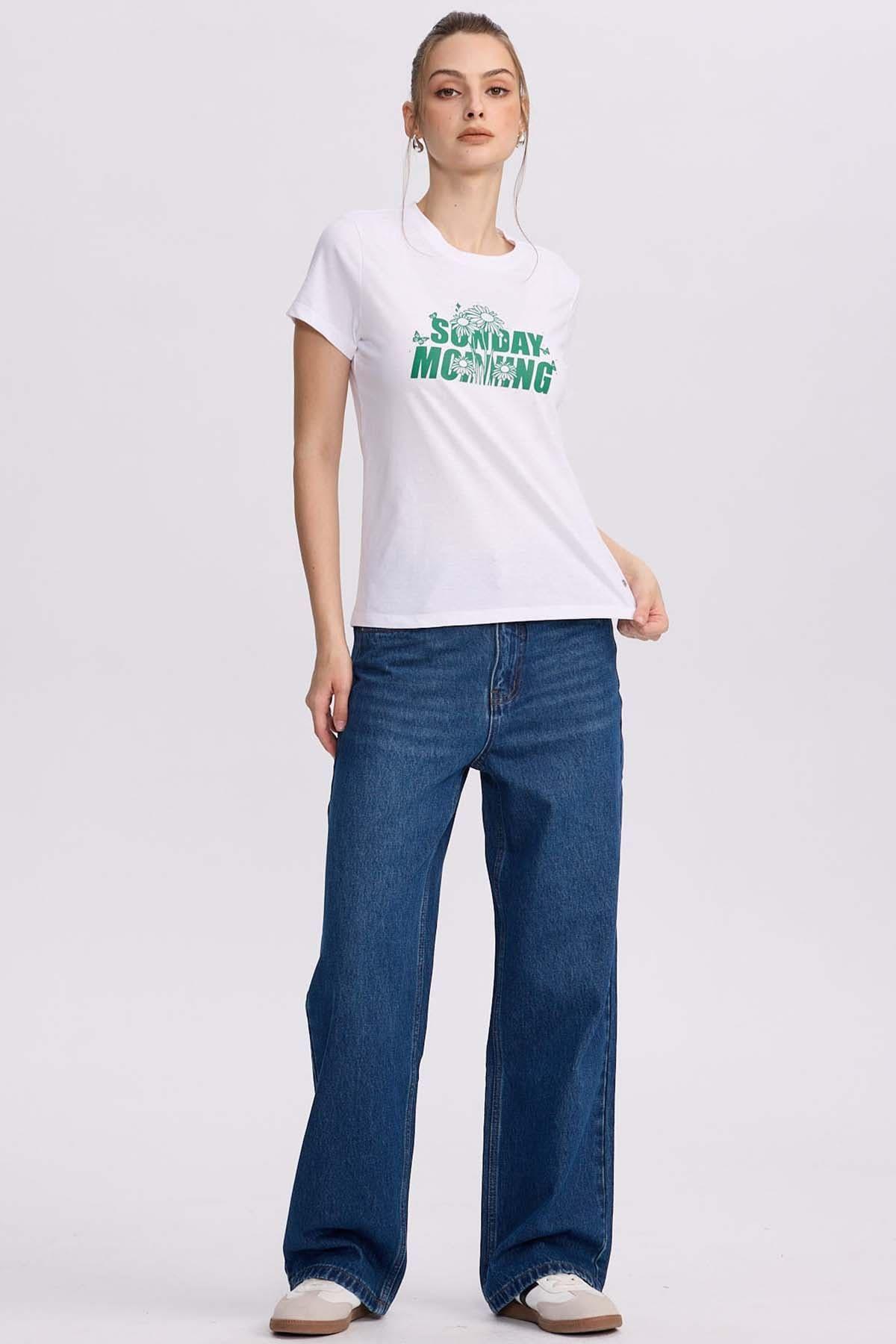 Polera Mujer Básica Print Blanco II-3