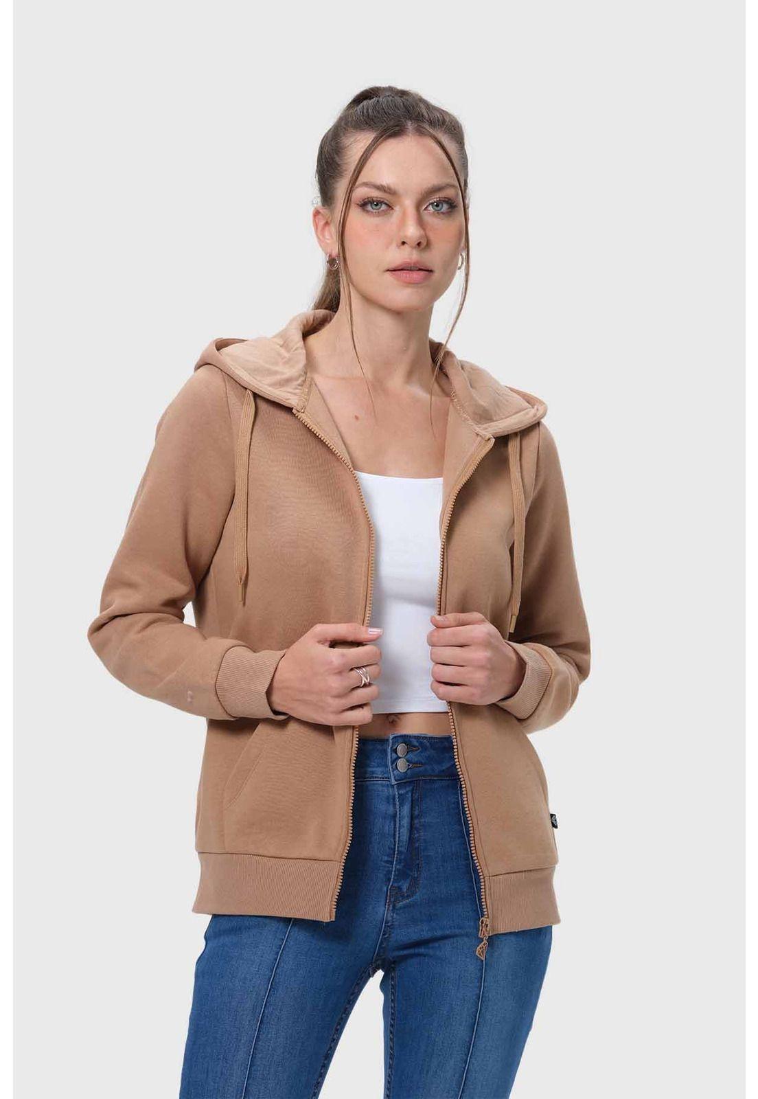 Polerón Mujer Hoodie Camel-1