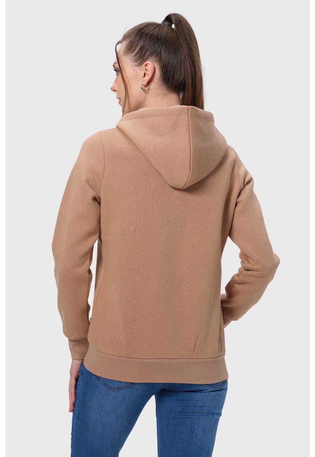 Polerón Mujer Hoodie Camel-2
