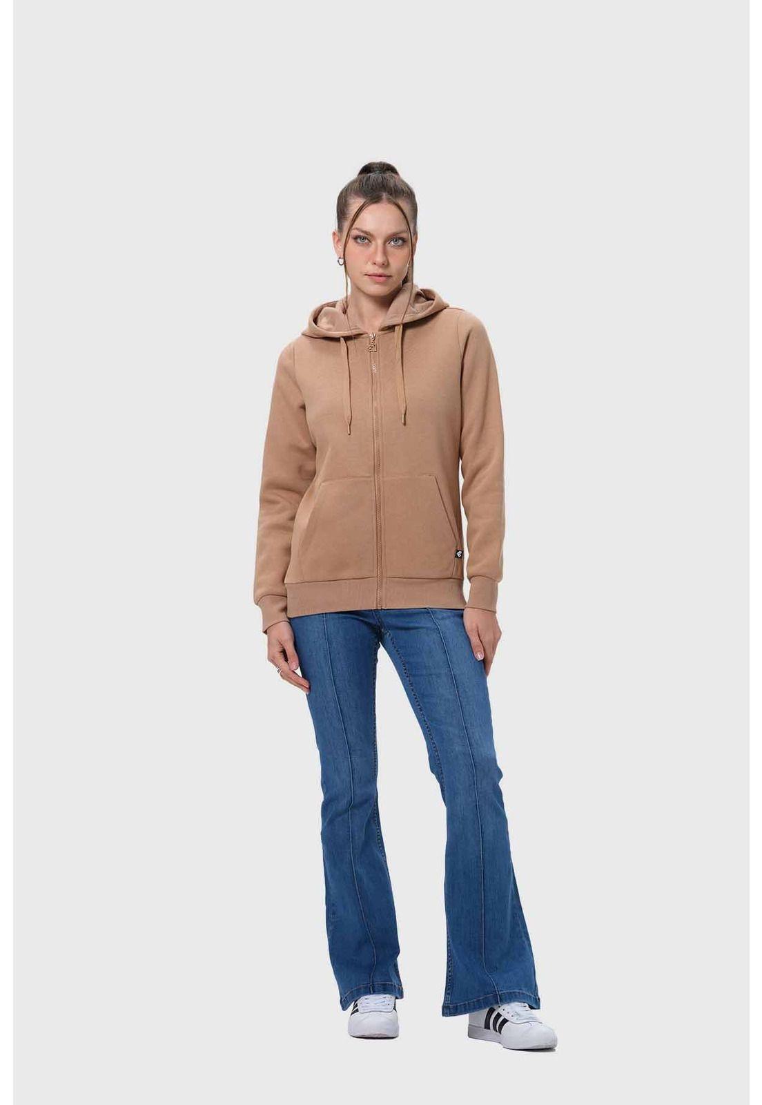 Polerón Mujer Hoodie Camel-3