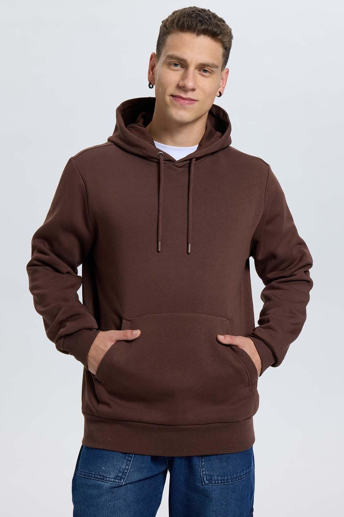Polerón Hombre Hoodie Chocolate-0