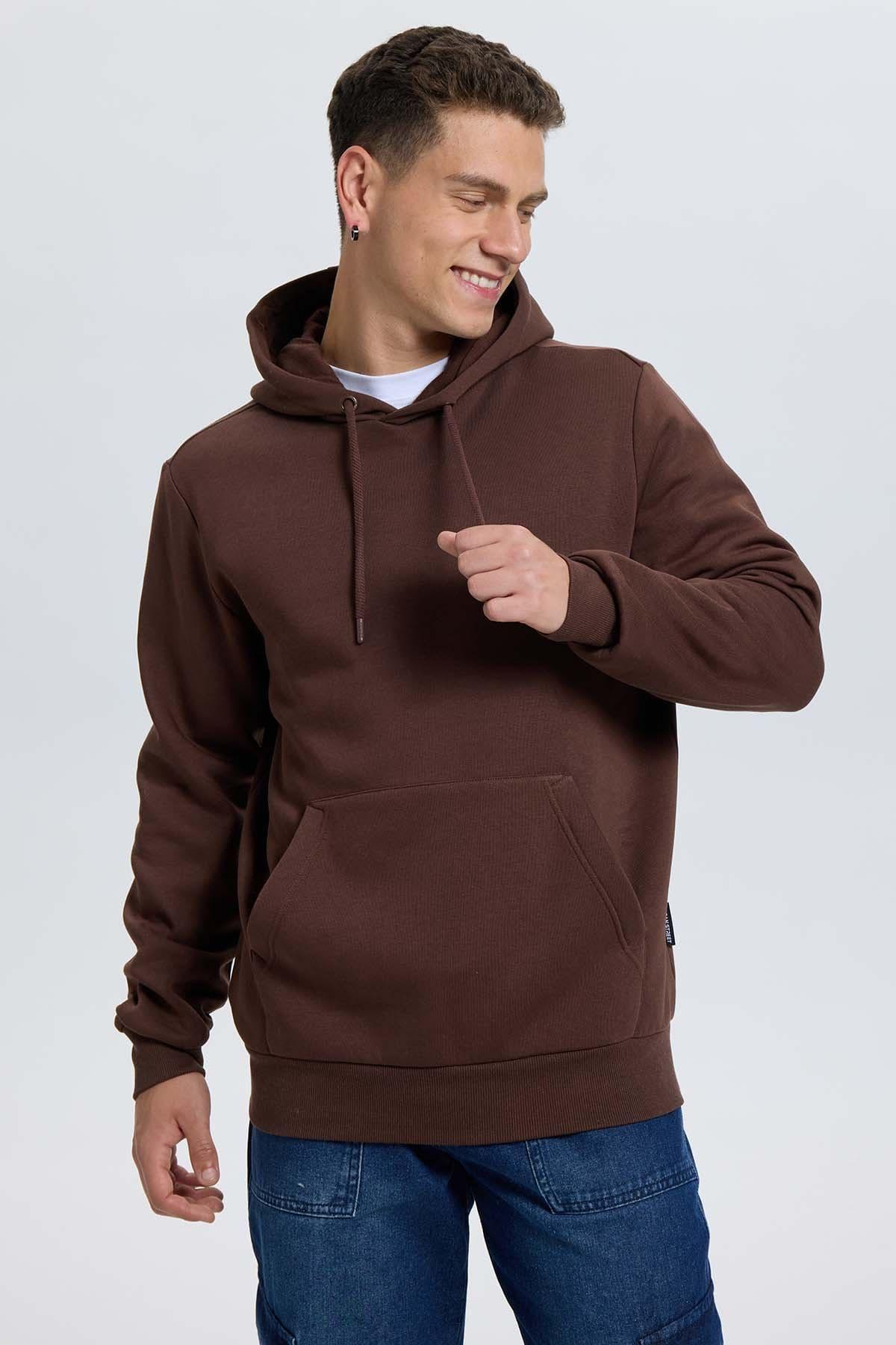 Polerón Hombre Hoodie Chocolate-1