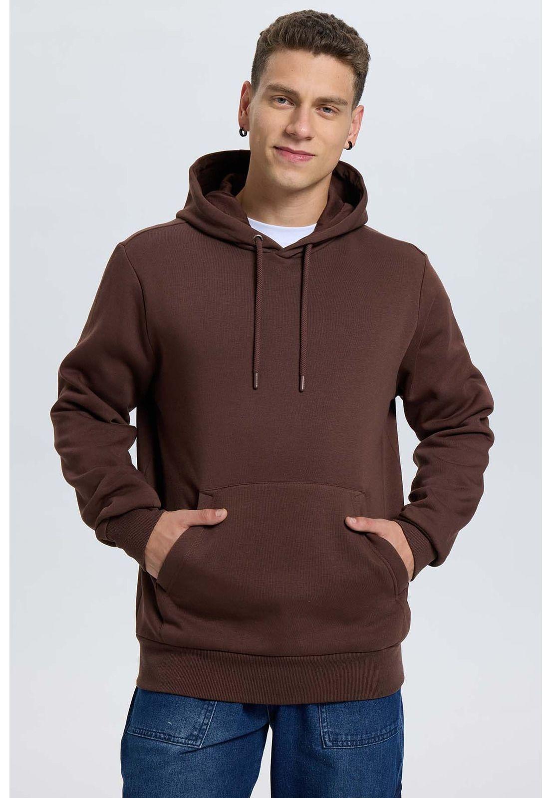Polerón Hombre Hoodie Chocolate-0