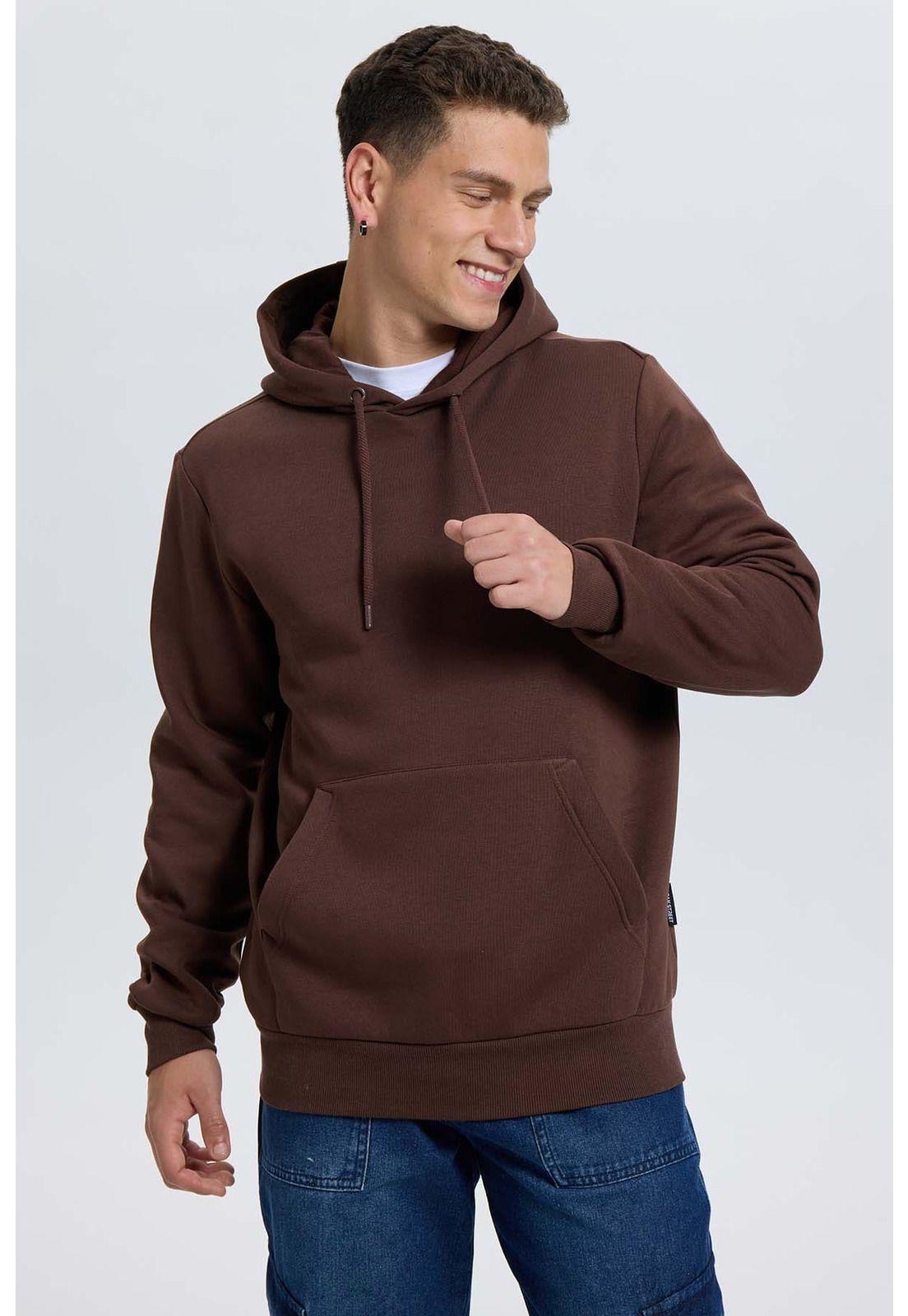 Polerón Hombre Hoodie Chocolate-1