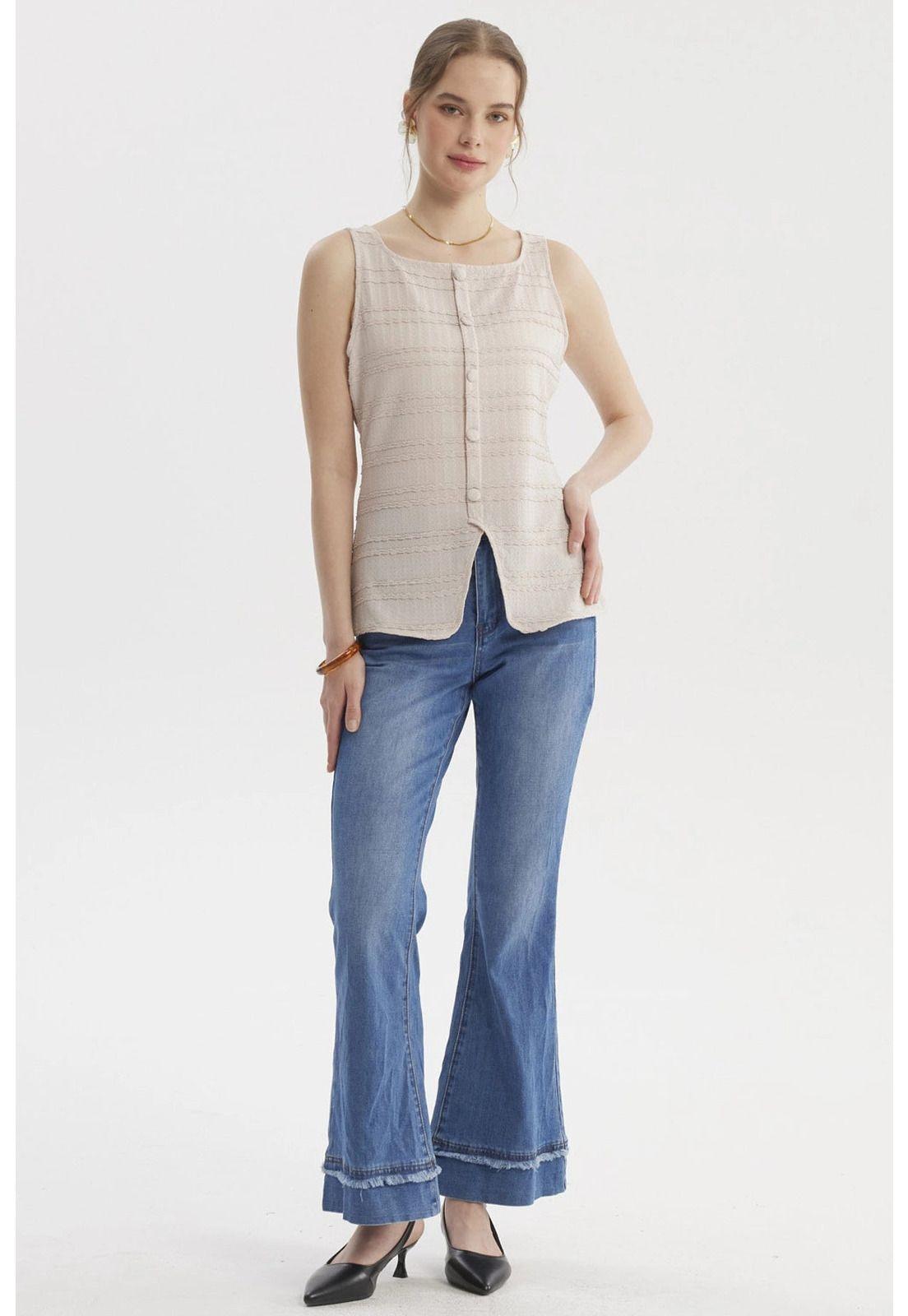 Polera Mujer Cuello Cuadrado Arena-3