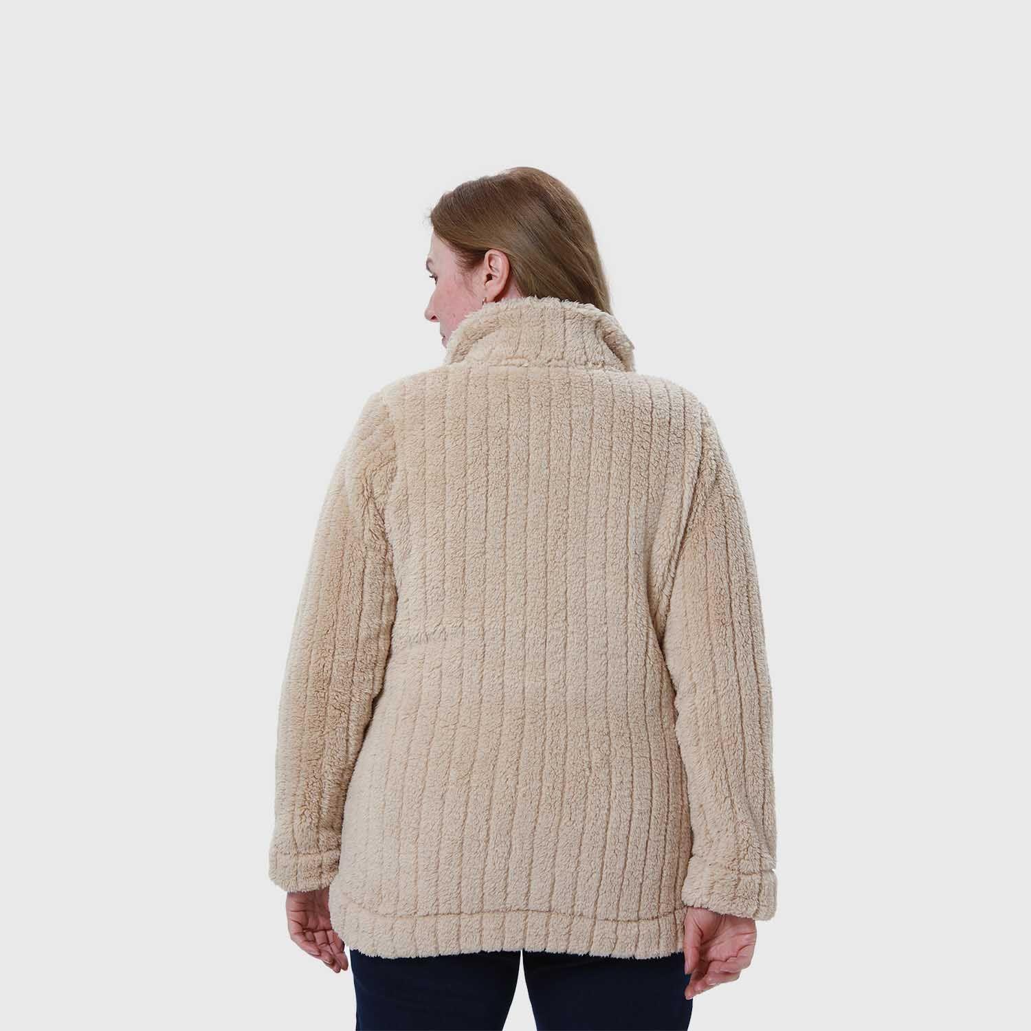 Polar Mujer Full Zipper Beige-2
