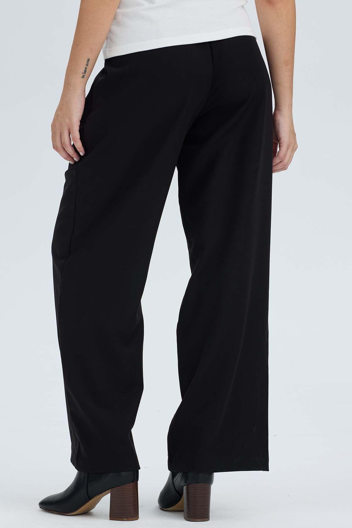 Pantalón Mujer Sastrero Sin Pretina Negro-2