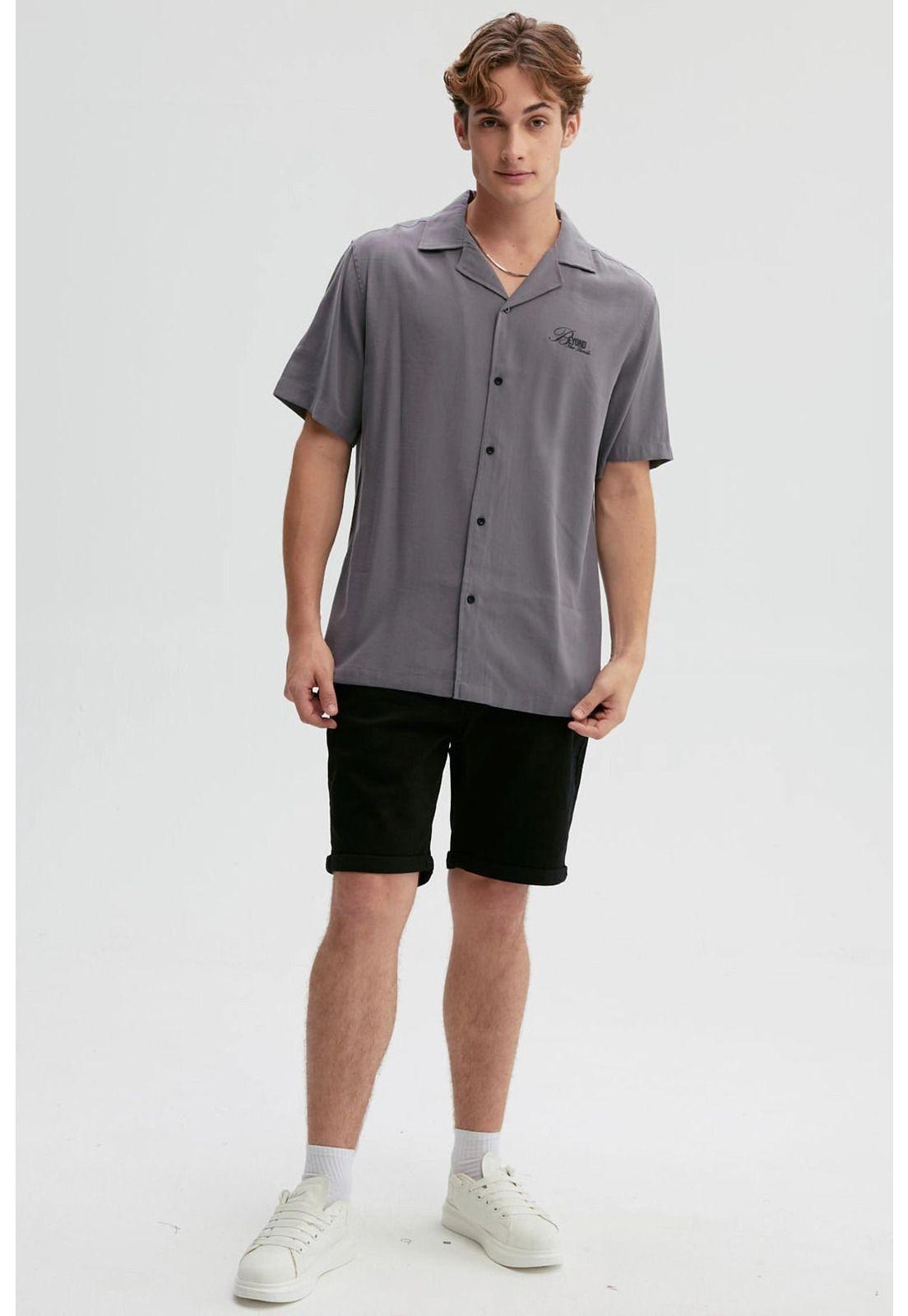 Camisa Hombre Print Gris-3