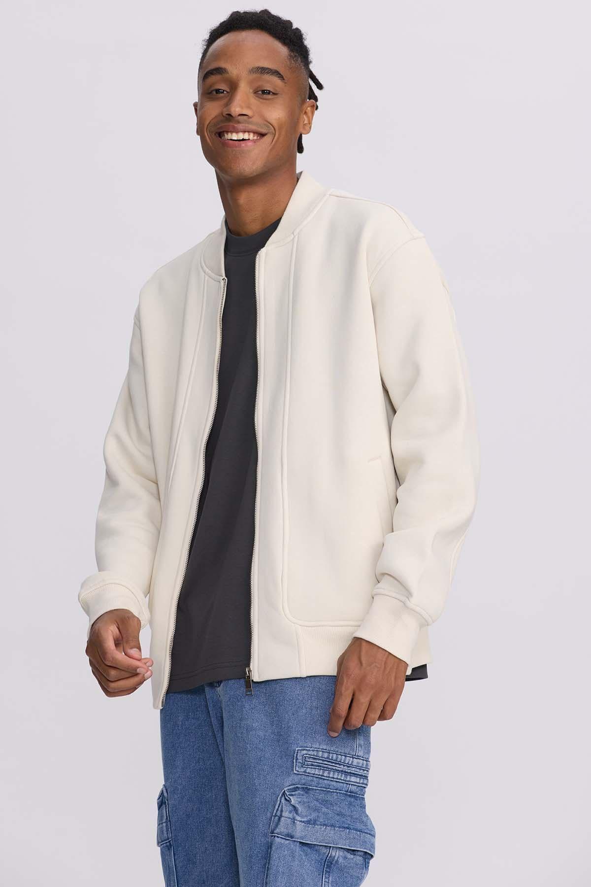 Polerón Hombre Bomber Beige-0