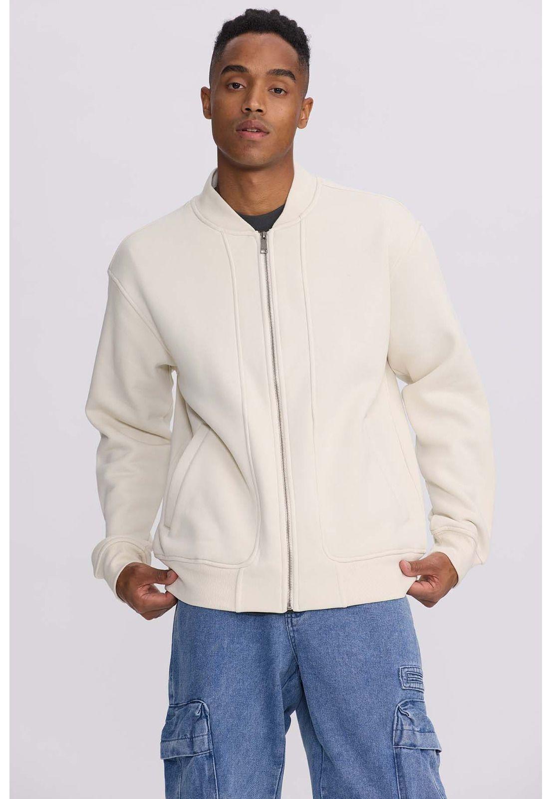 Polerón Hombre Bomber Beige-1