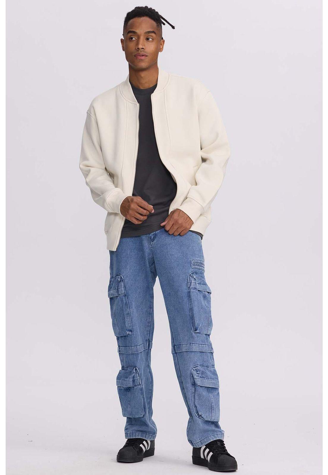 Polerón Hombre Bomber Beige-3
