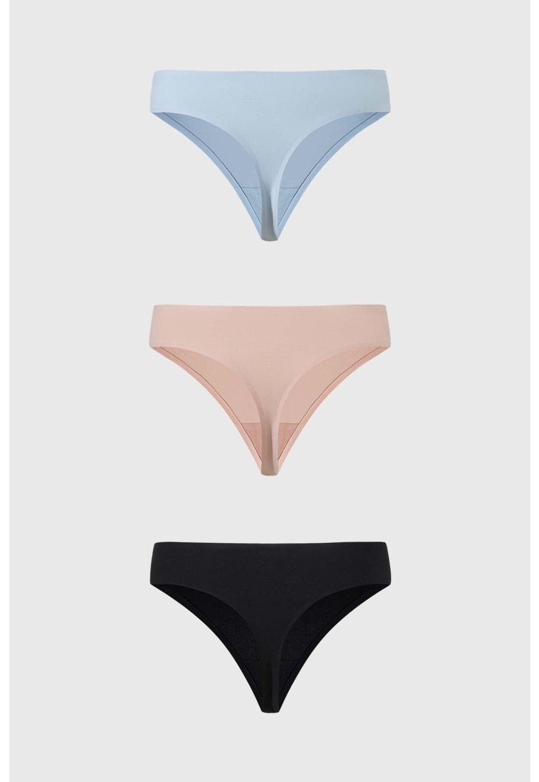 Calzón Mujer Colaless Tripack Liso Azul Claro-1