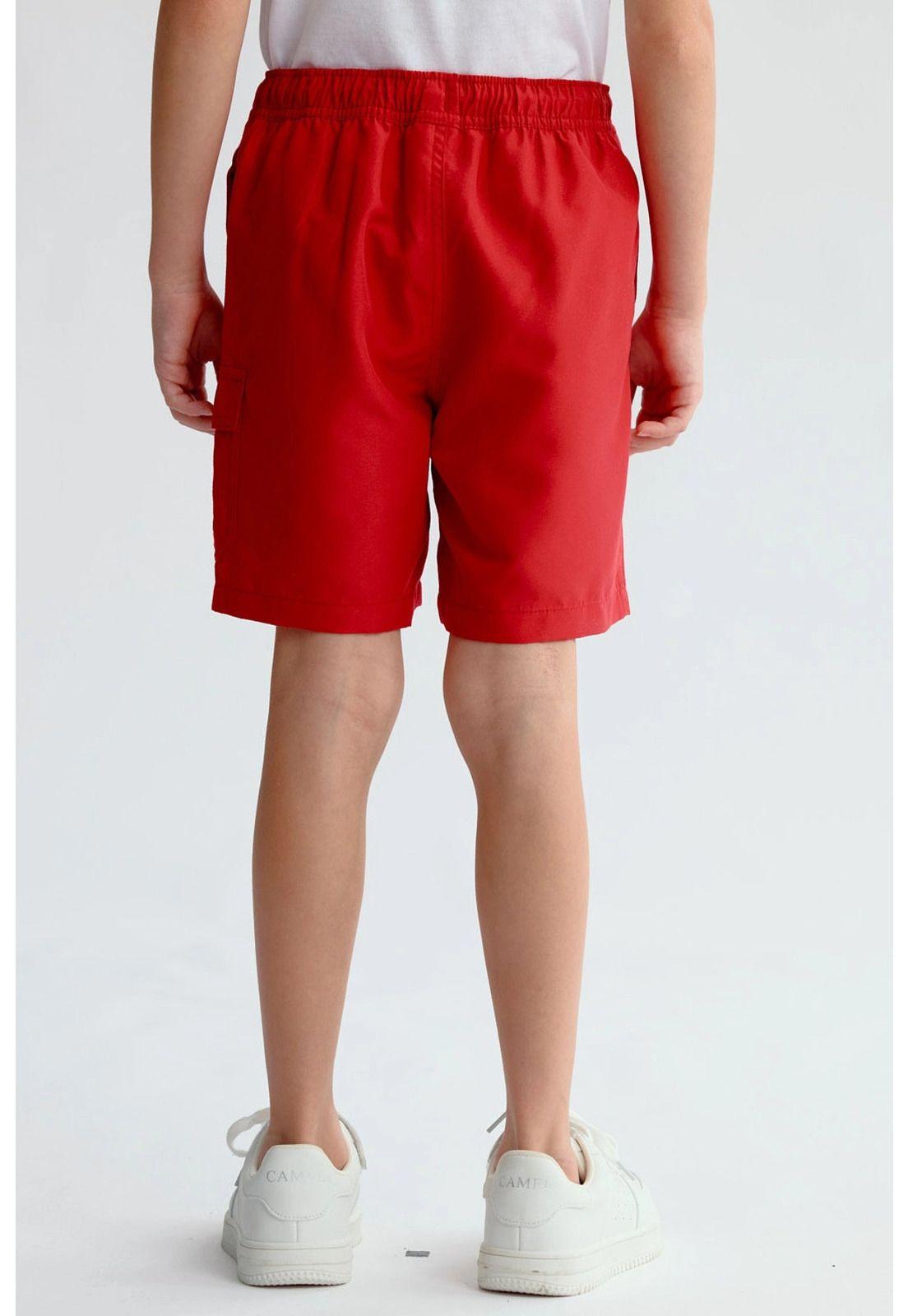 Short De Baño Niño Básico Rojo - ll-2