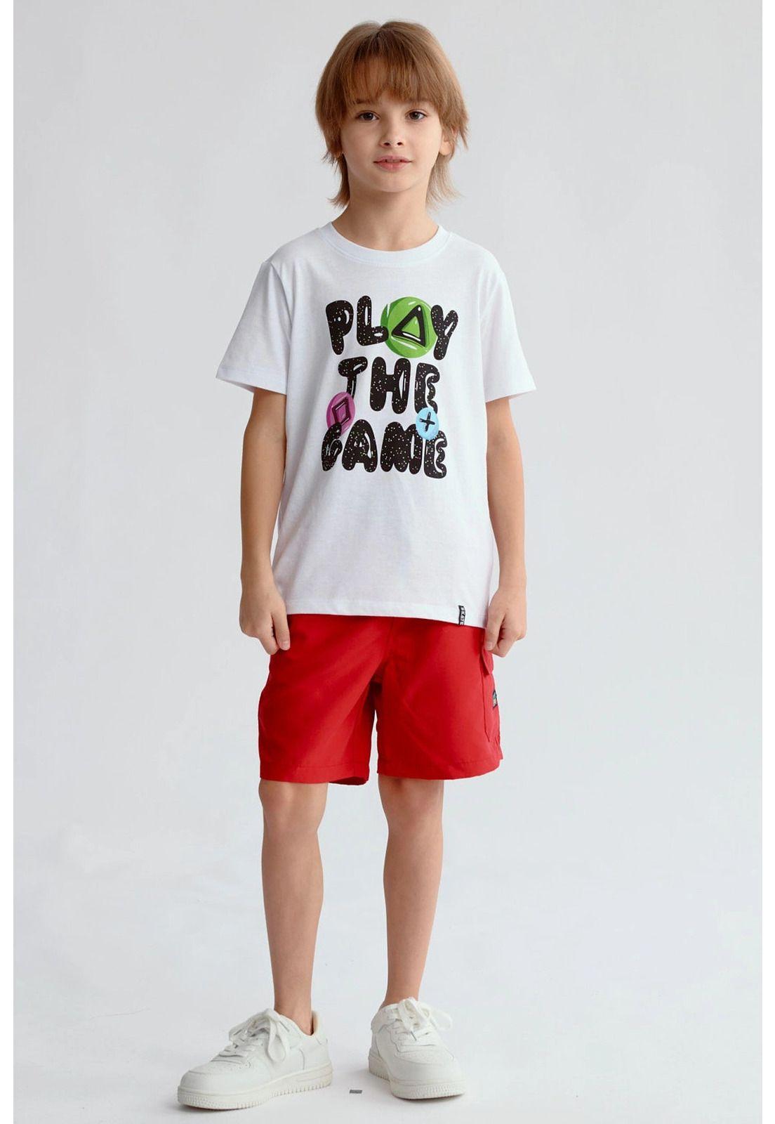 Short De Baño Niño Básico Rojo - ll-3