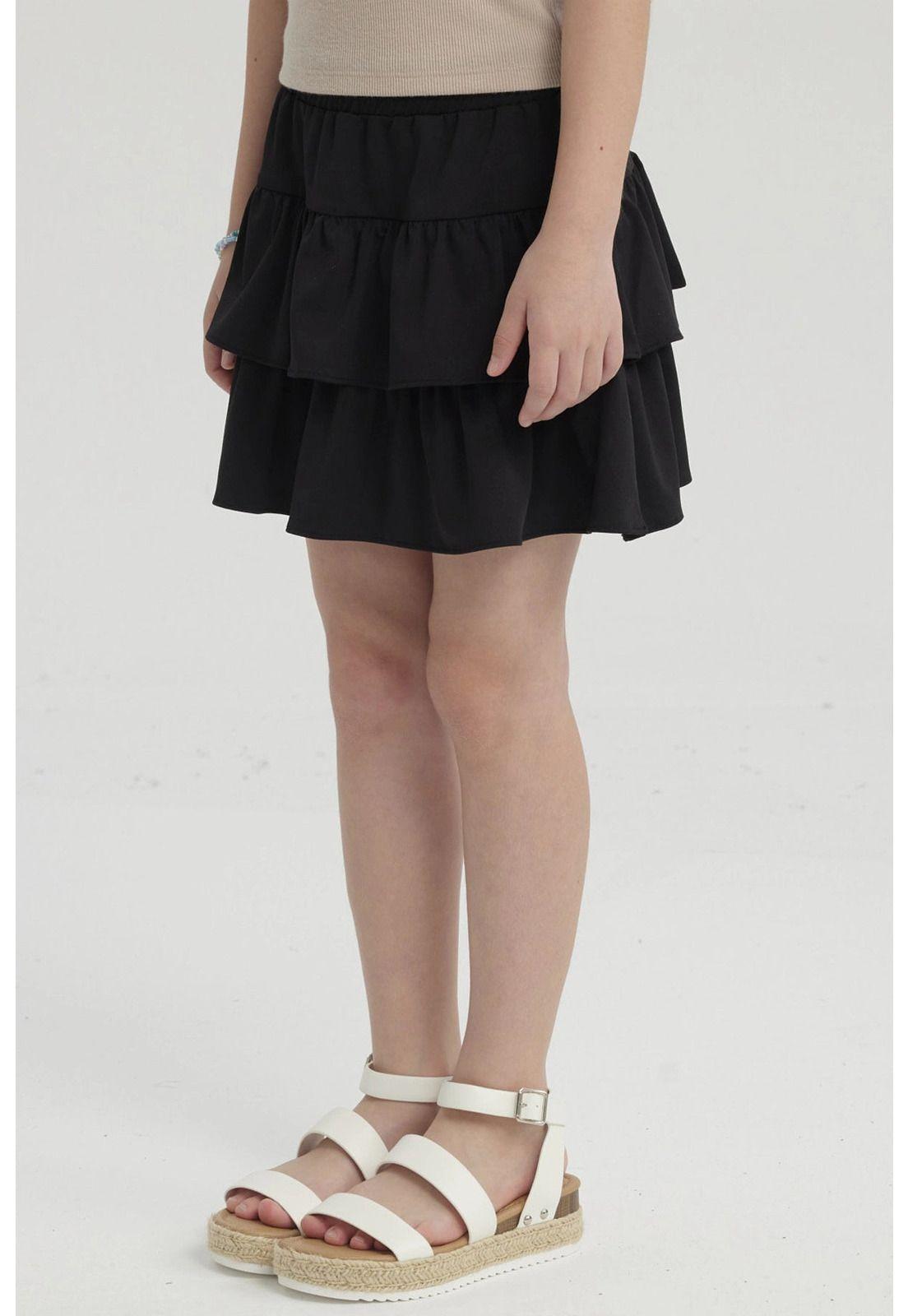 Falda Niña Vuelos Negro-1