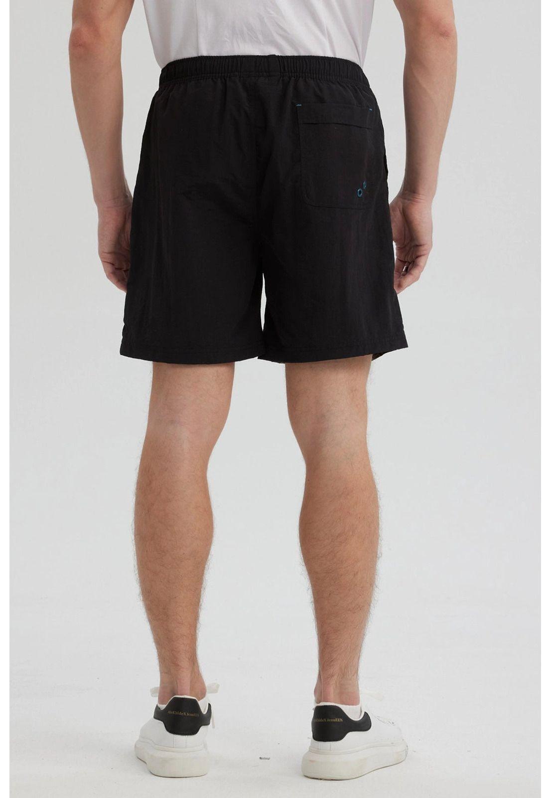 Short de Baño Hombre Liso Negro- ll-2