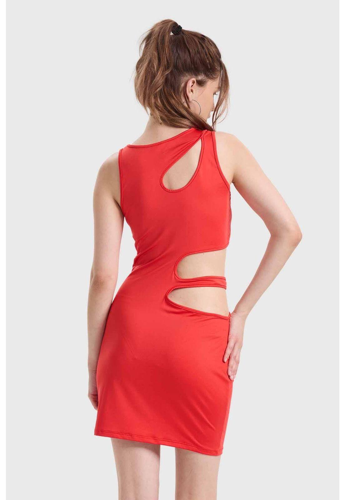 Vestido Mujer Cut Out Rojo-2